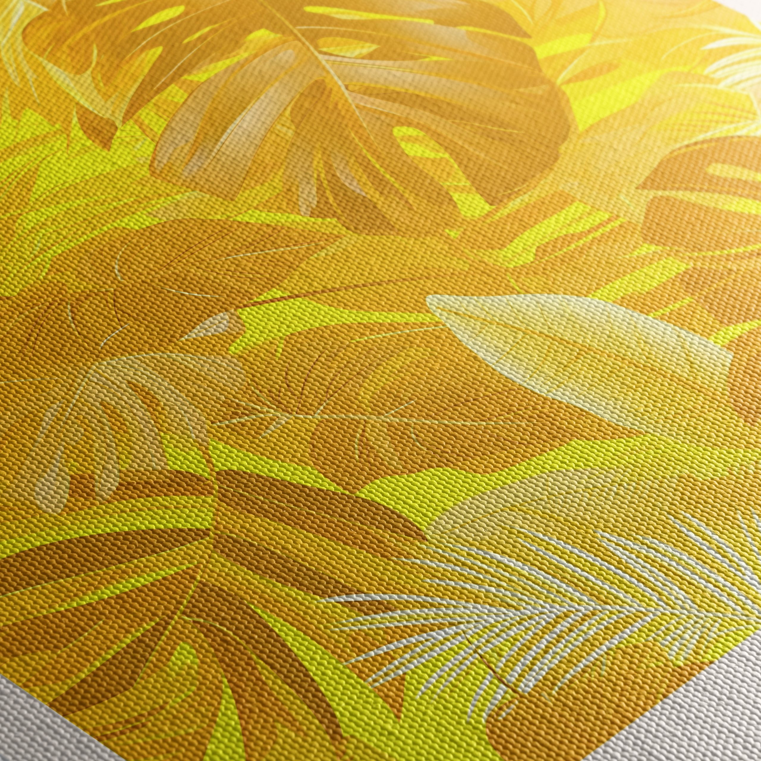 Vibrant Botanical Artwork with Leaf Patterns - Image 5