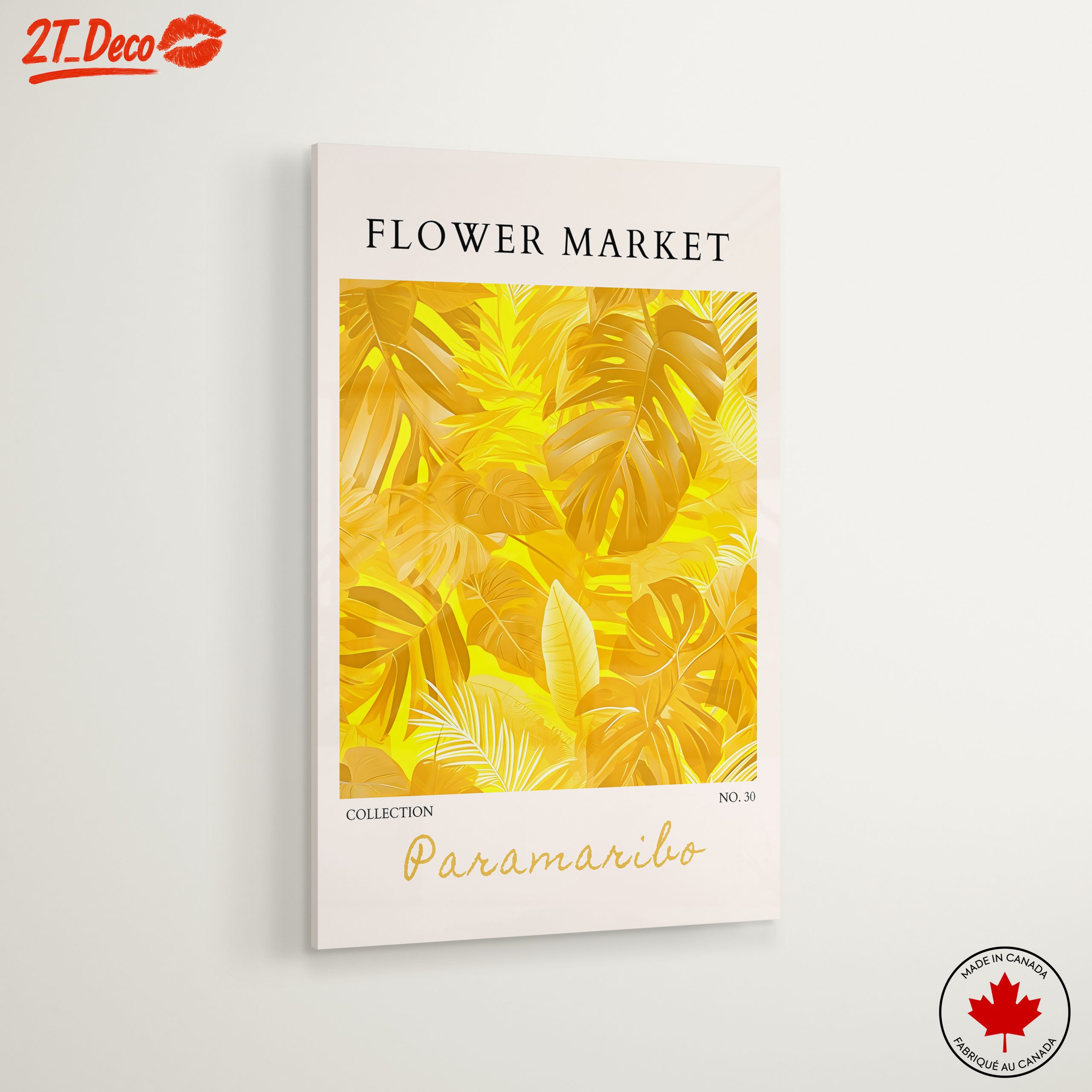 Vibrant Botanical Artwork with Leaf Patterns - Image 6