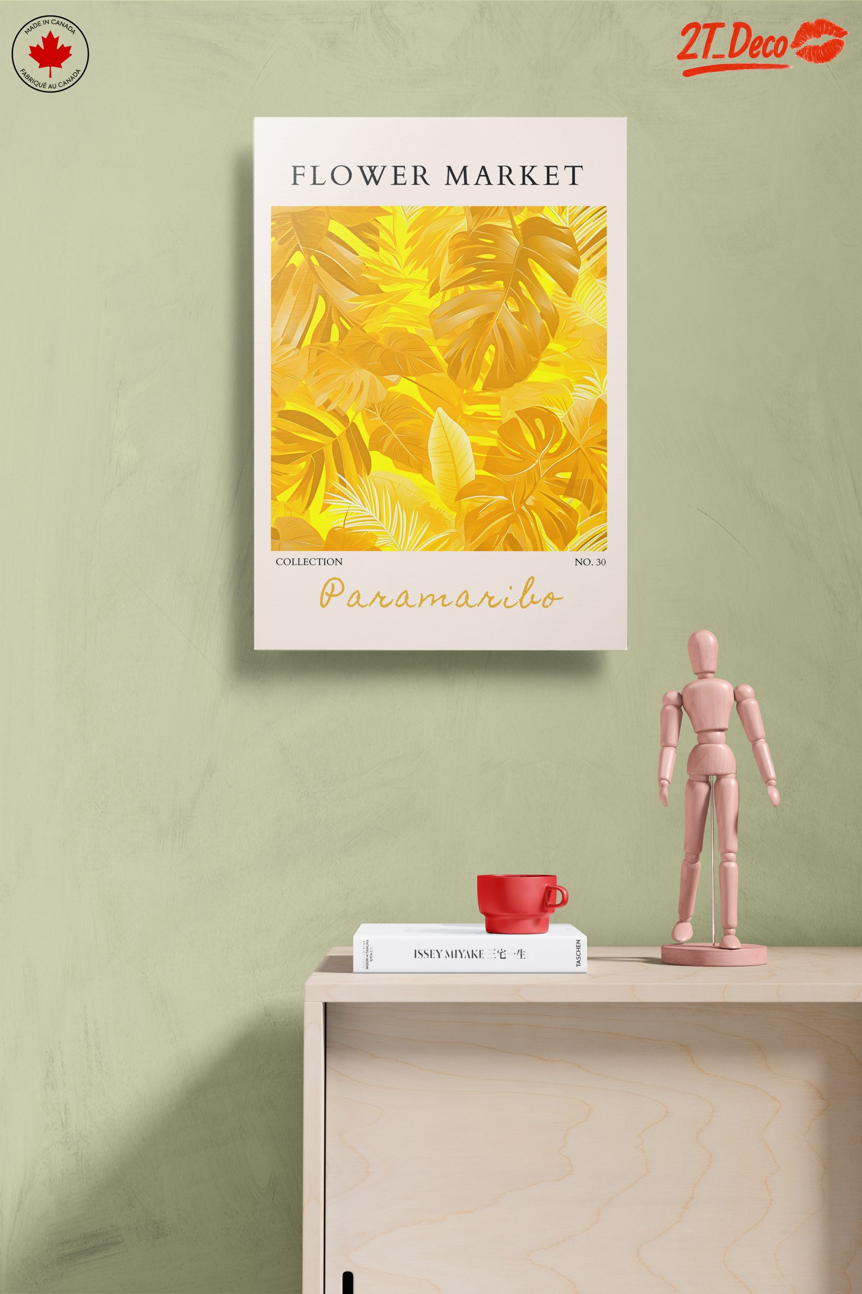 Vibrant Botanical Artwork with Leaf Patterns - Image 14