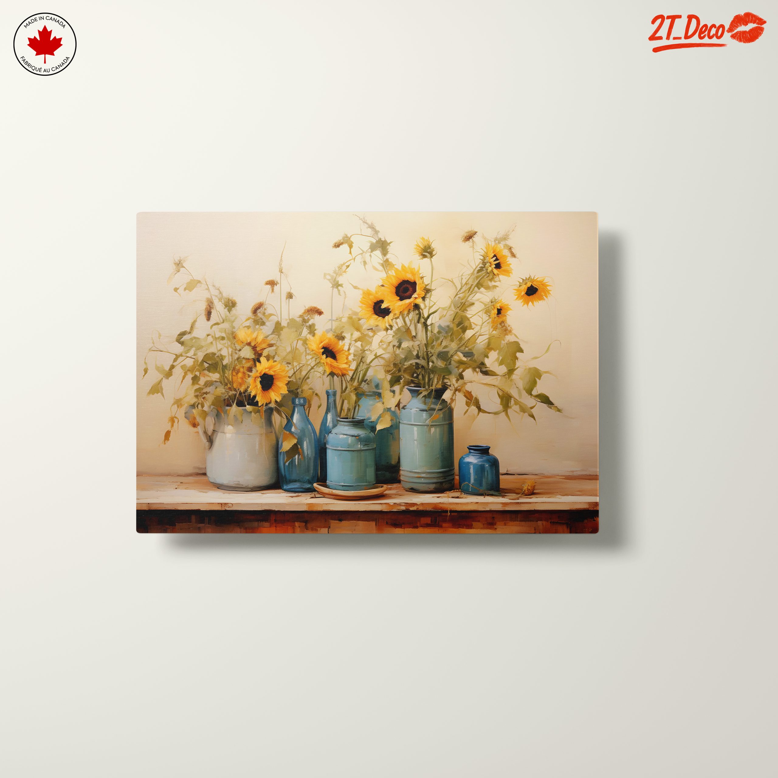 Sunflowers in Blue Vases Still Life - Image 10