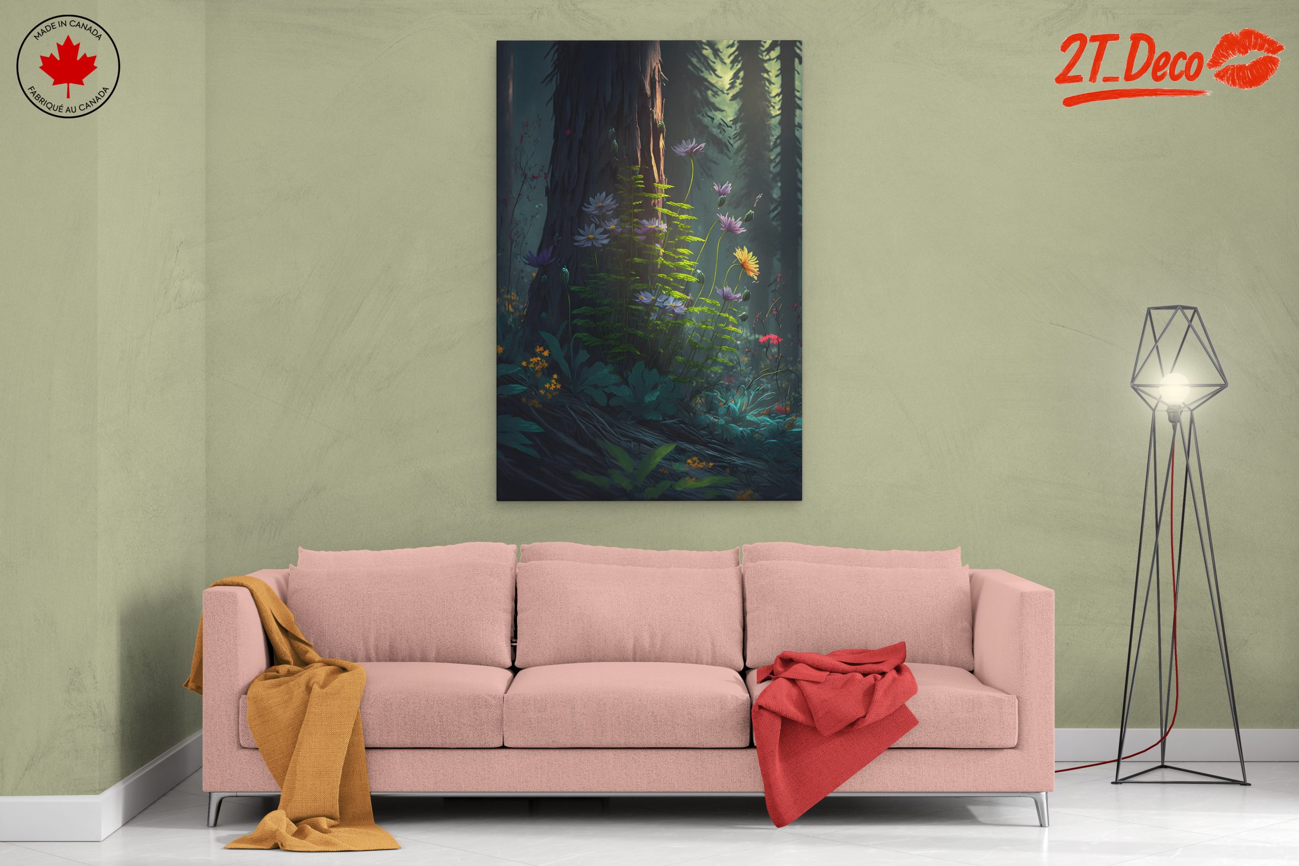 Vibrant Forest Floral Art - Image 2