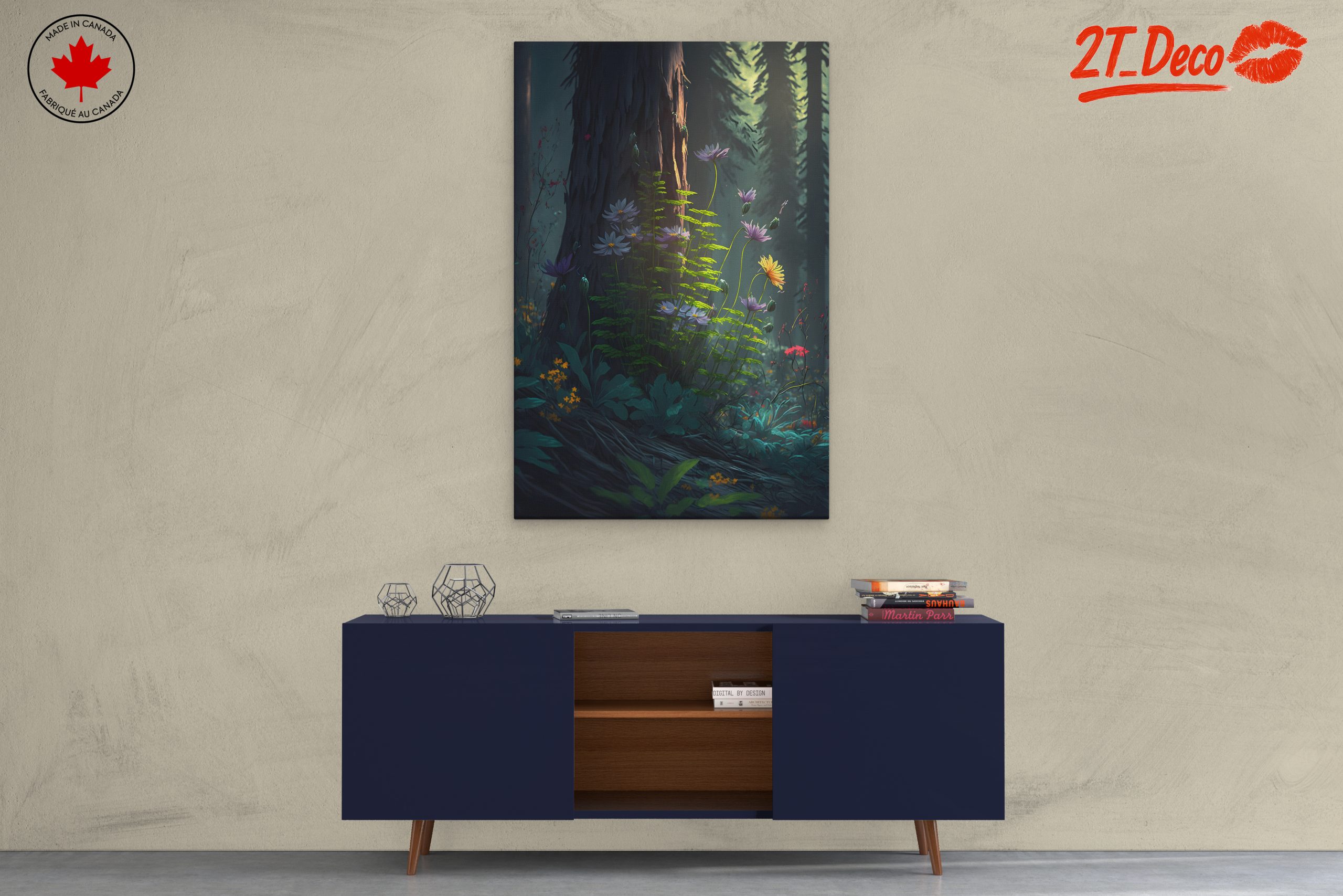 Vibrant Forest Floral Art - Image 3
