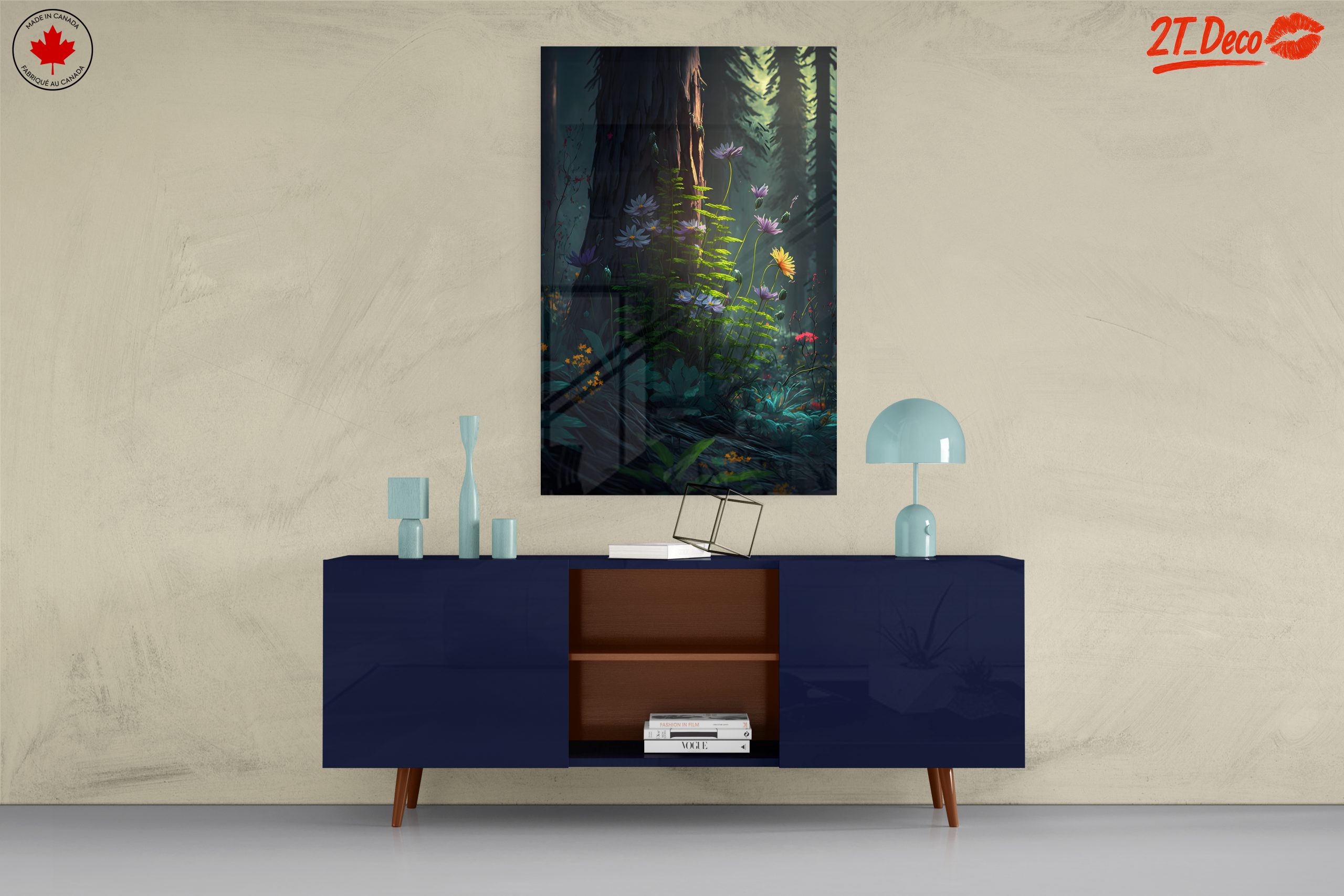 Vibrant Forest Floral Art - Image 8