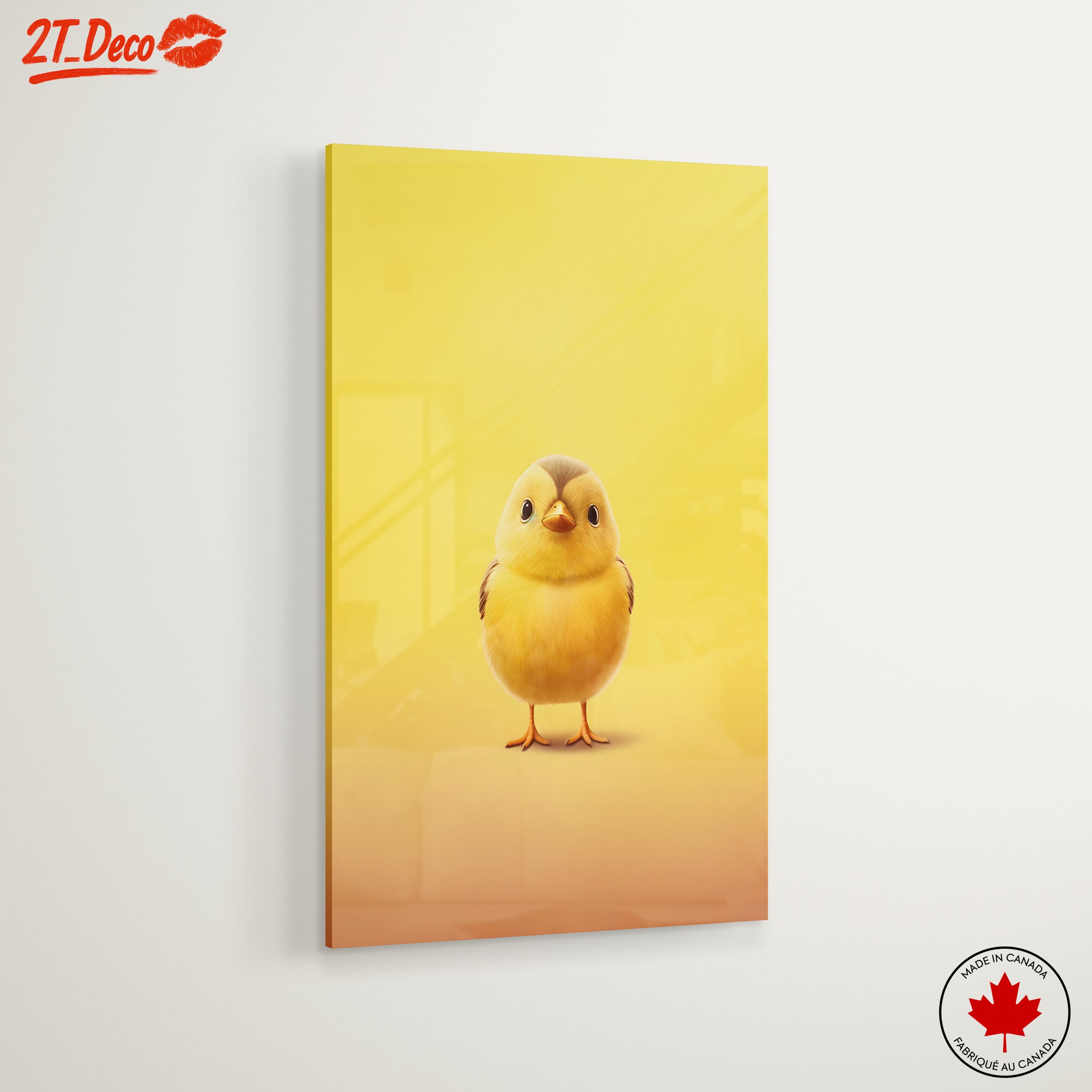 Adorable Chick Illustration on Bright Yellow Background - Image 6