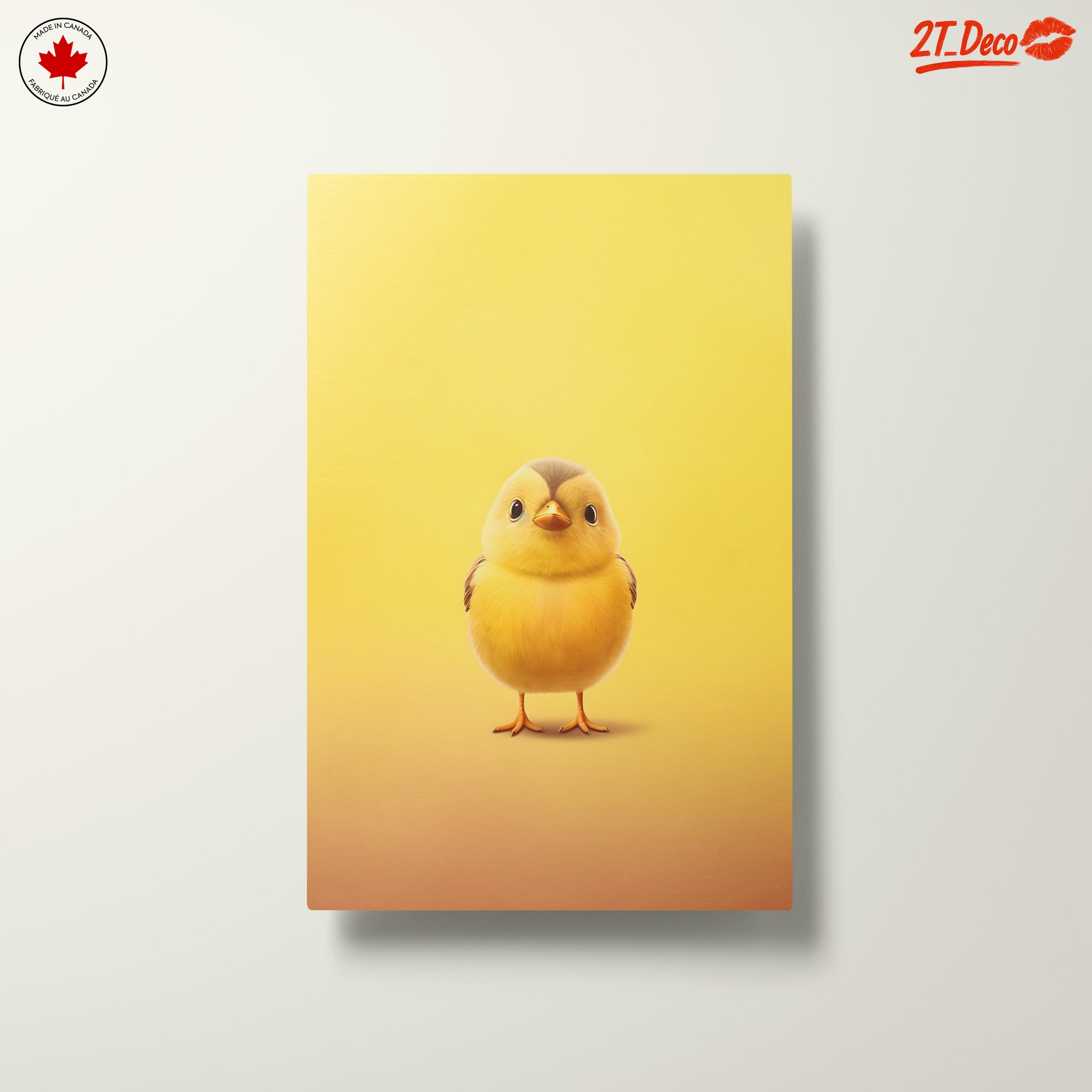 Adorable Chick Illustration on Bright Yellow Background - Image 10