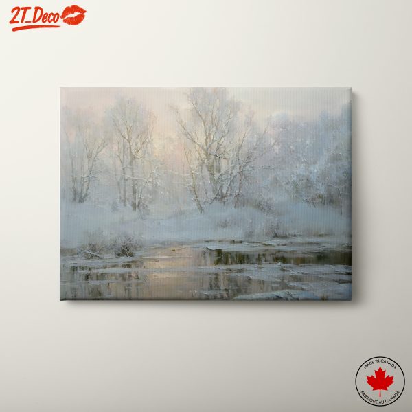 Dreamy Winter Landscape with Frosted Trees