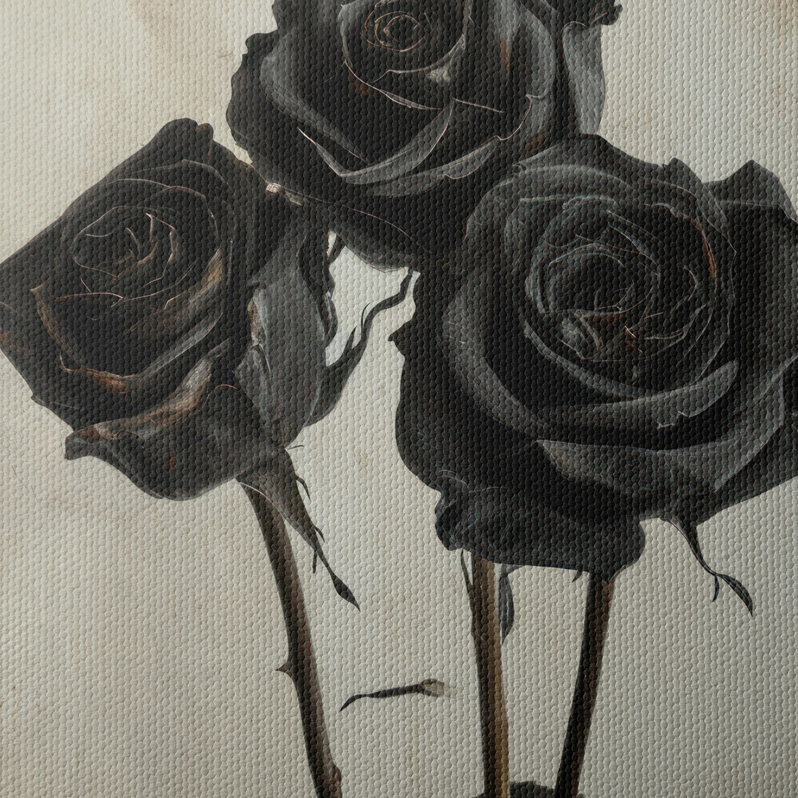 Black Roses Floral Art - Image 4