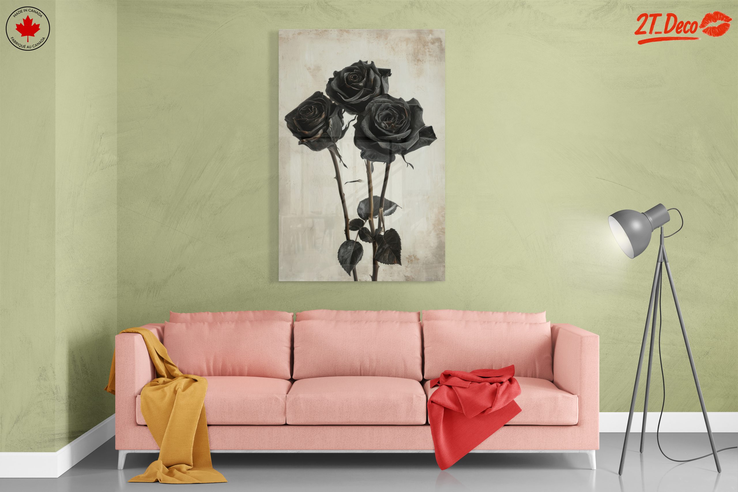 Black Roses Floral Art - Image 7