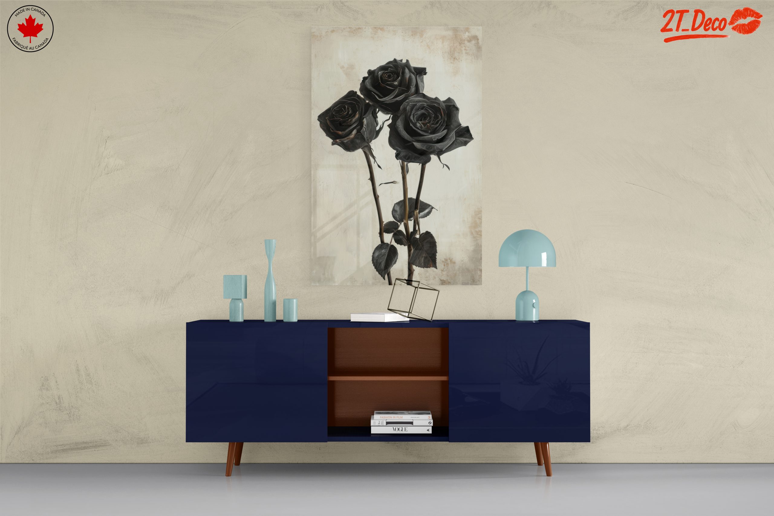 Black Roses Floral Art - Image 8