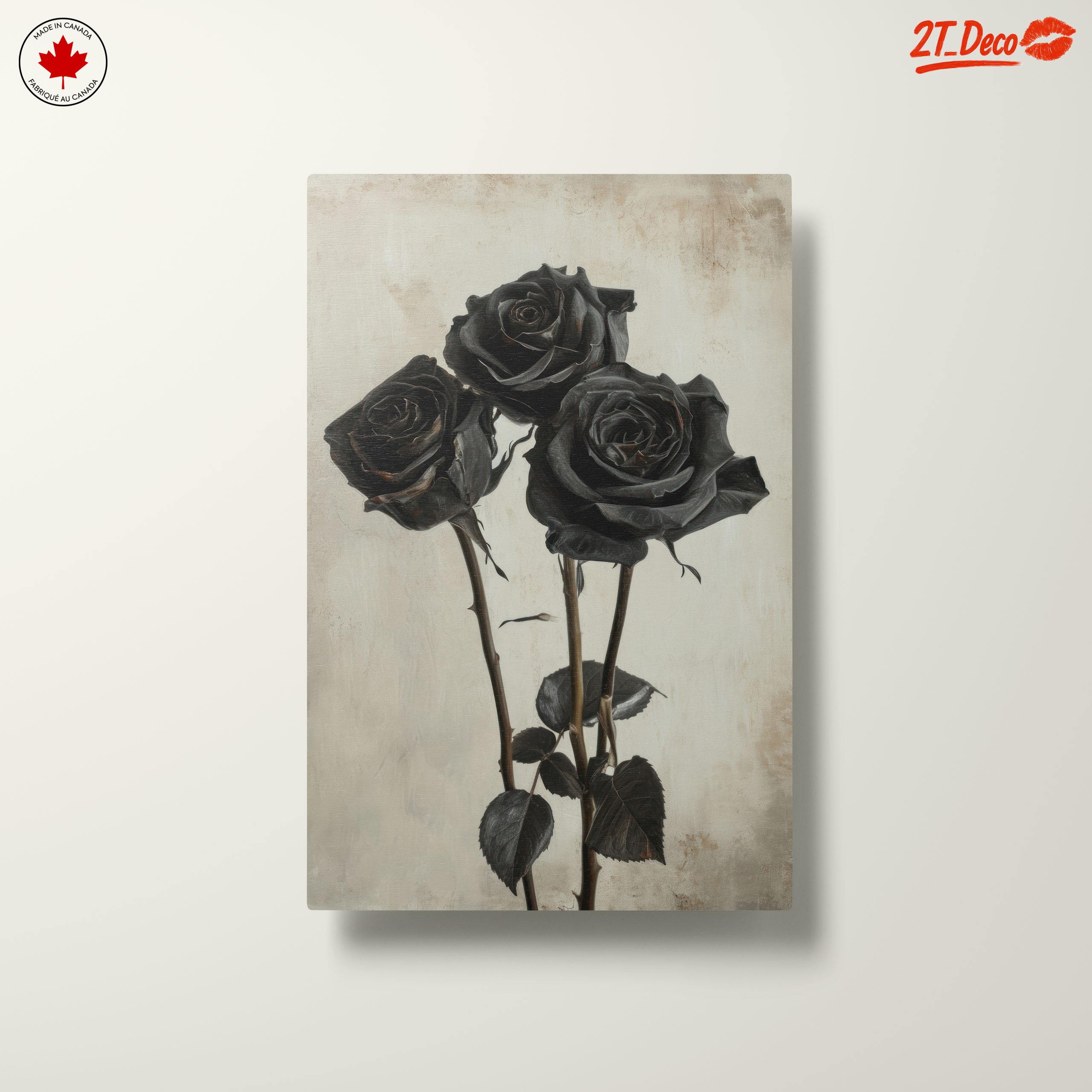 Black Roses Floral Art - Image 10