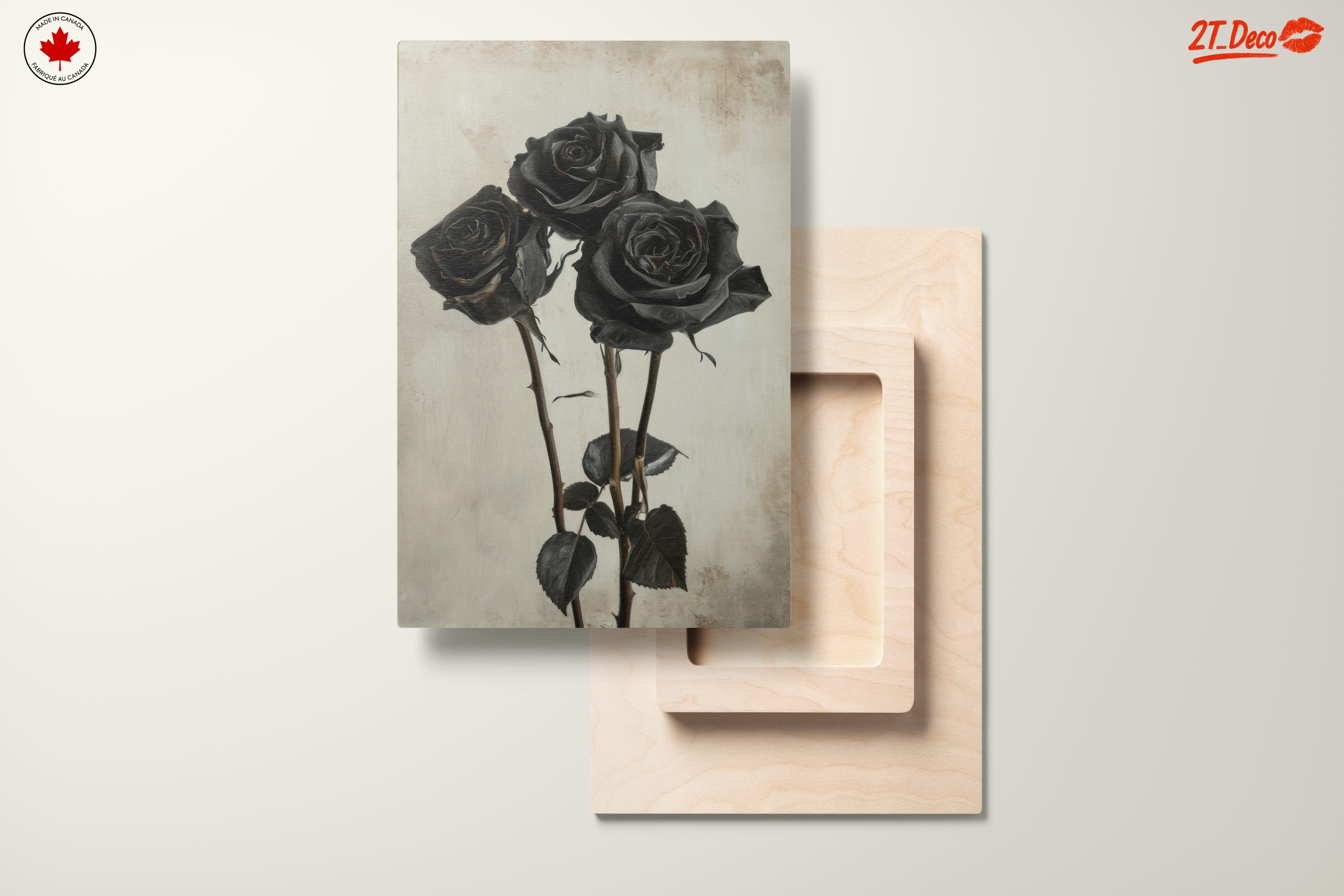 Black Roses Floral Art - Image 11