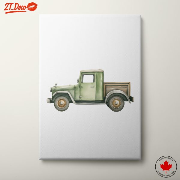 Vintage Green Truck Art