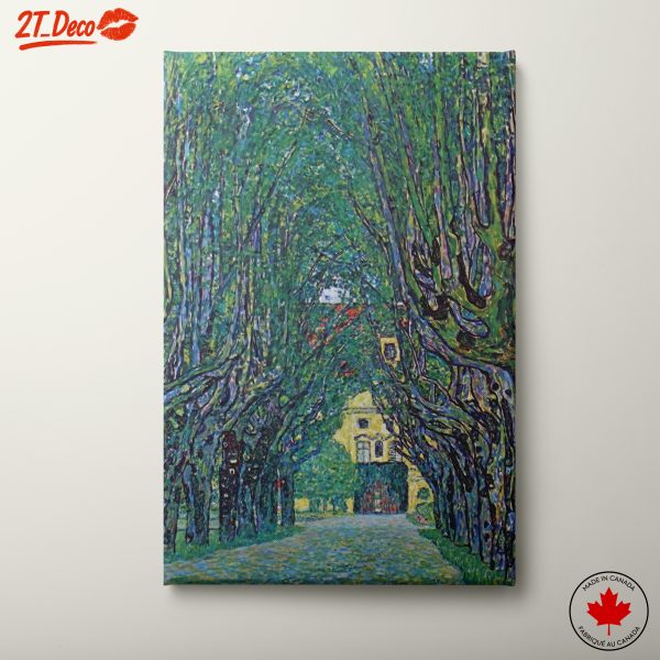 Vibrant Tree-Lined Pathway Landscape