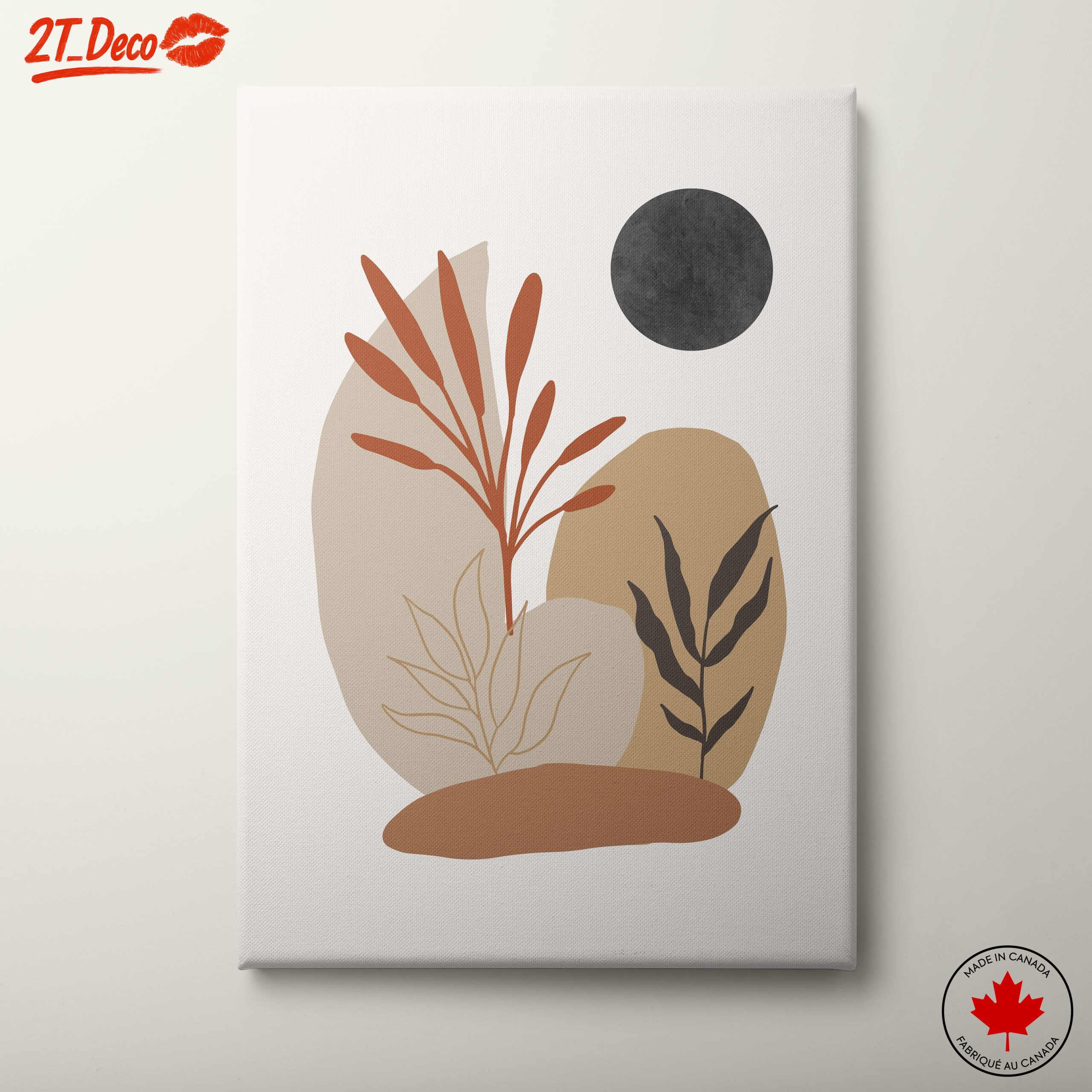 Contemporary Botanical Abstract Composition