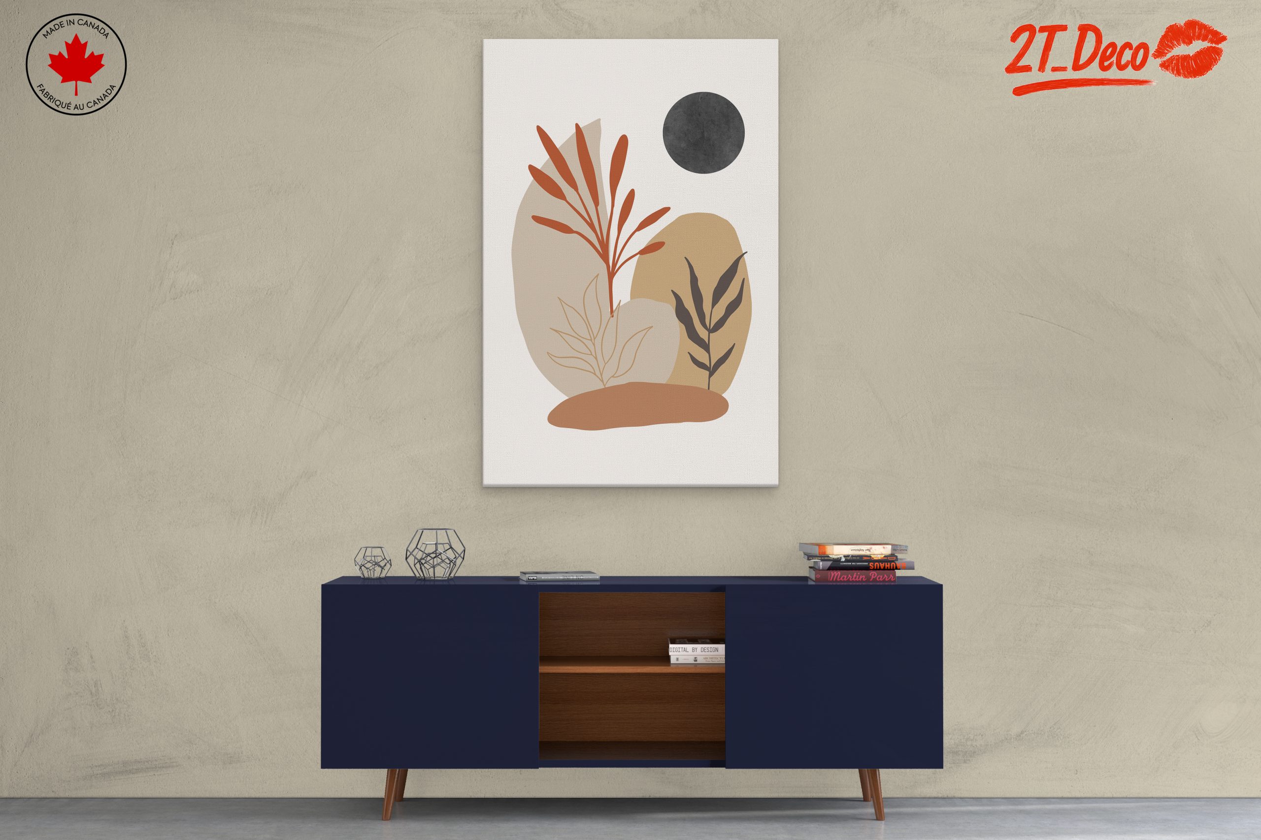 Contemporary Botanical Abstract Composition - Image 3