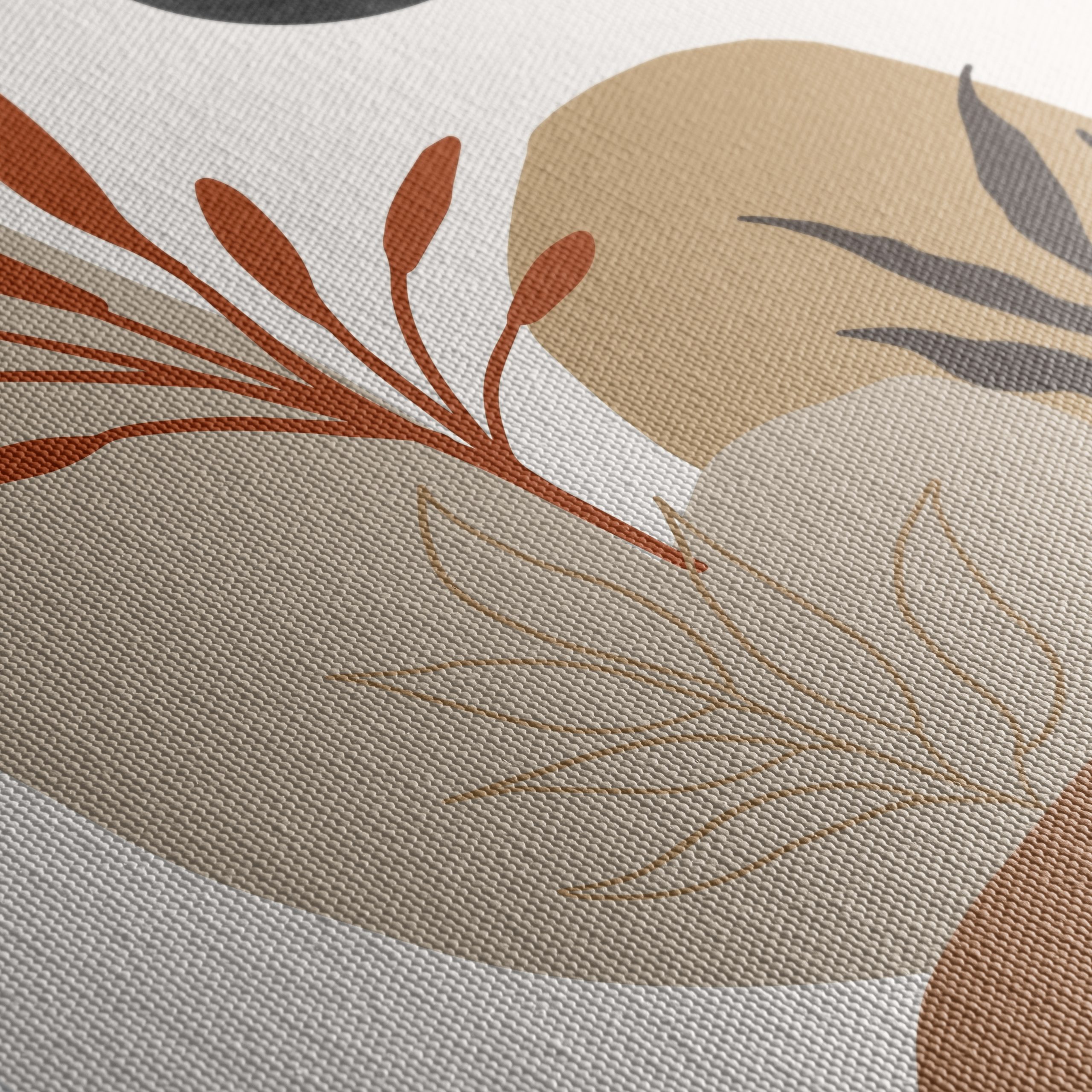 Contemporary Botanical Abstract Composition - Image 5