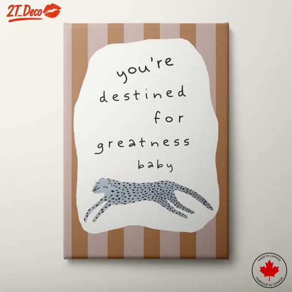 Cute Leopard Illustration with Motivational Quote