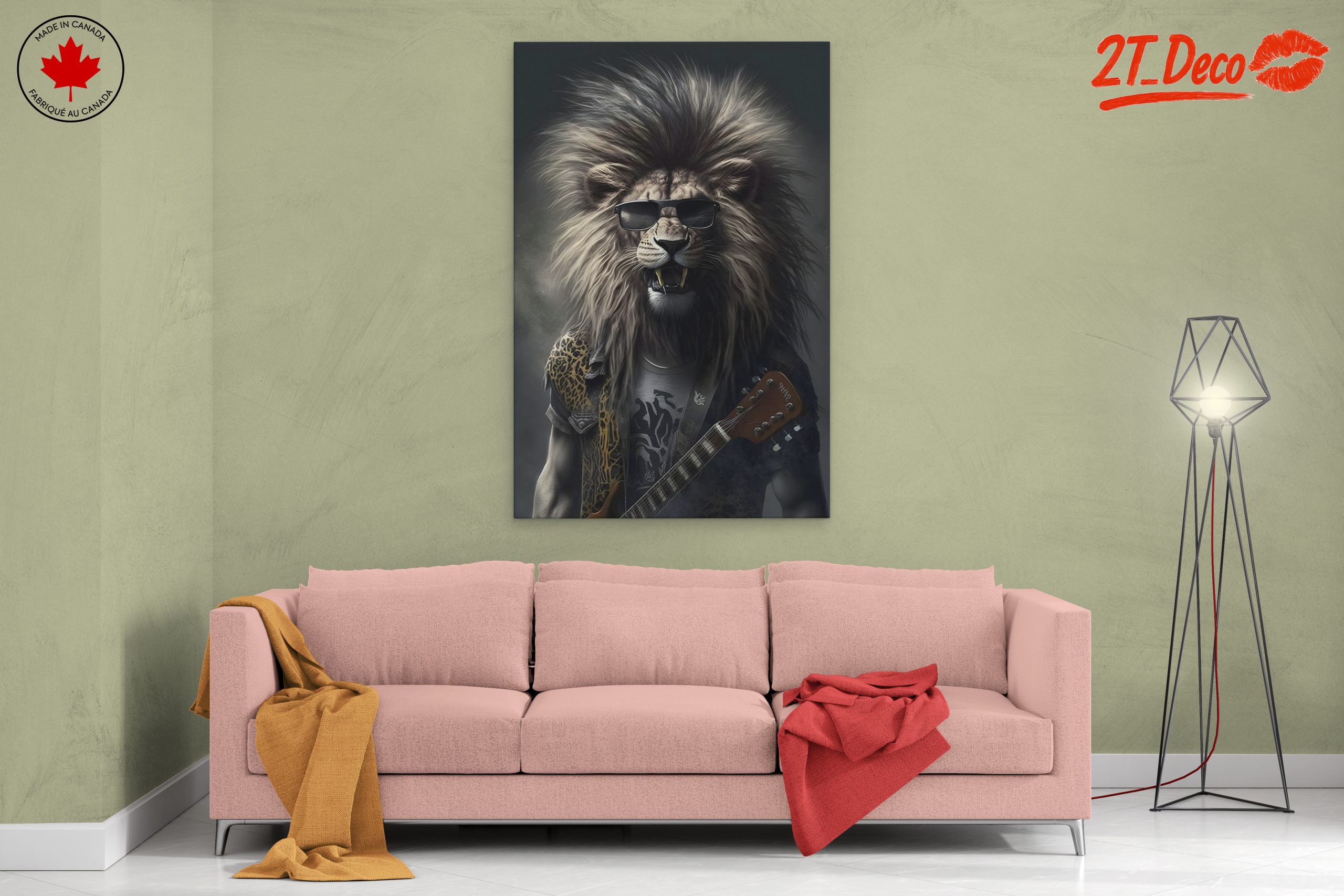 Lion Playing Guitar in Sunglasses - Image 2