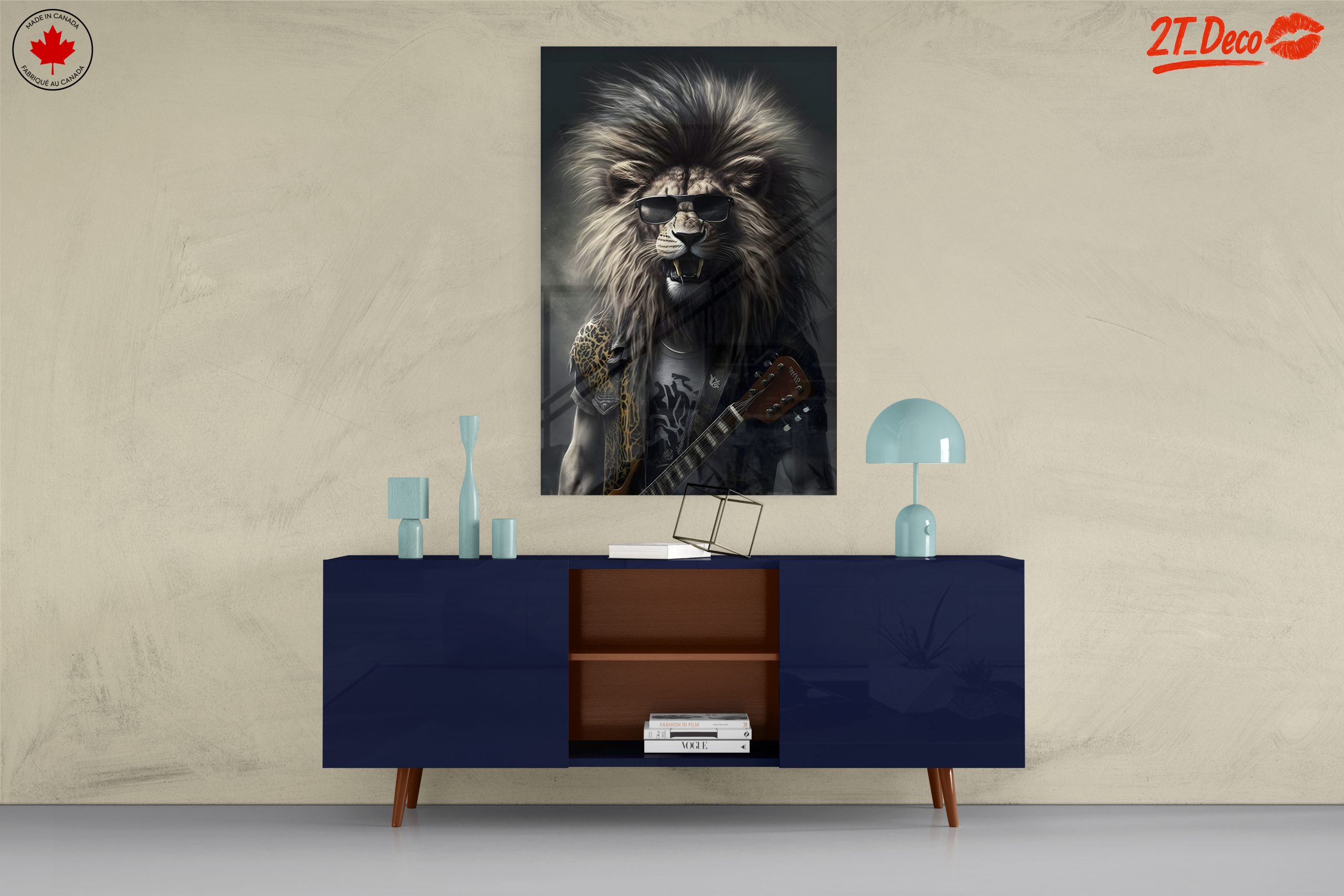 Lion Playing Guitar in Sunglasses - Image 8