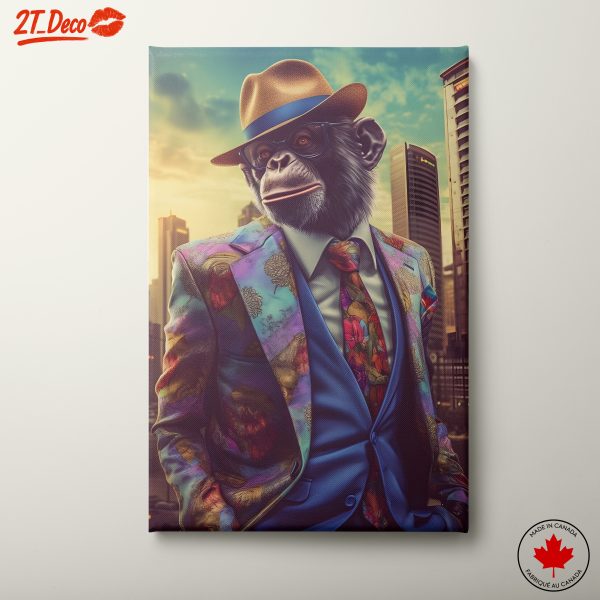 Stylish Whimsical Monkey Character Art