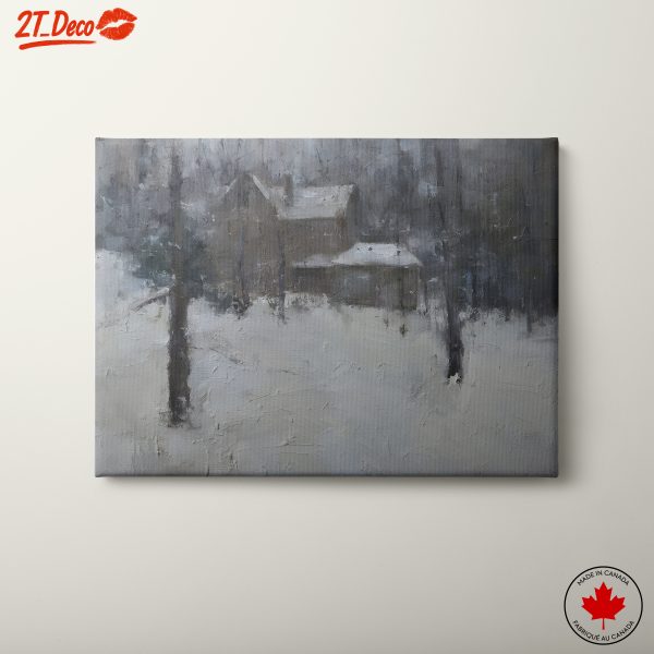Tranquil Winter Landscape in Serene Colors