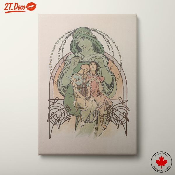 Elegant Vintage Alphonse Mucha Art