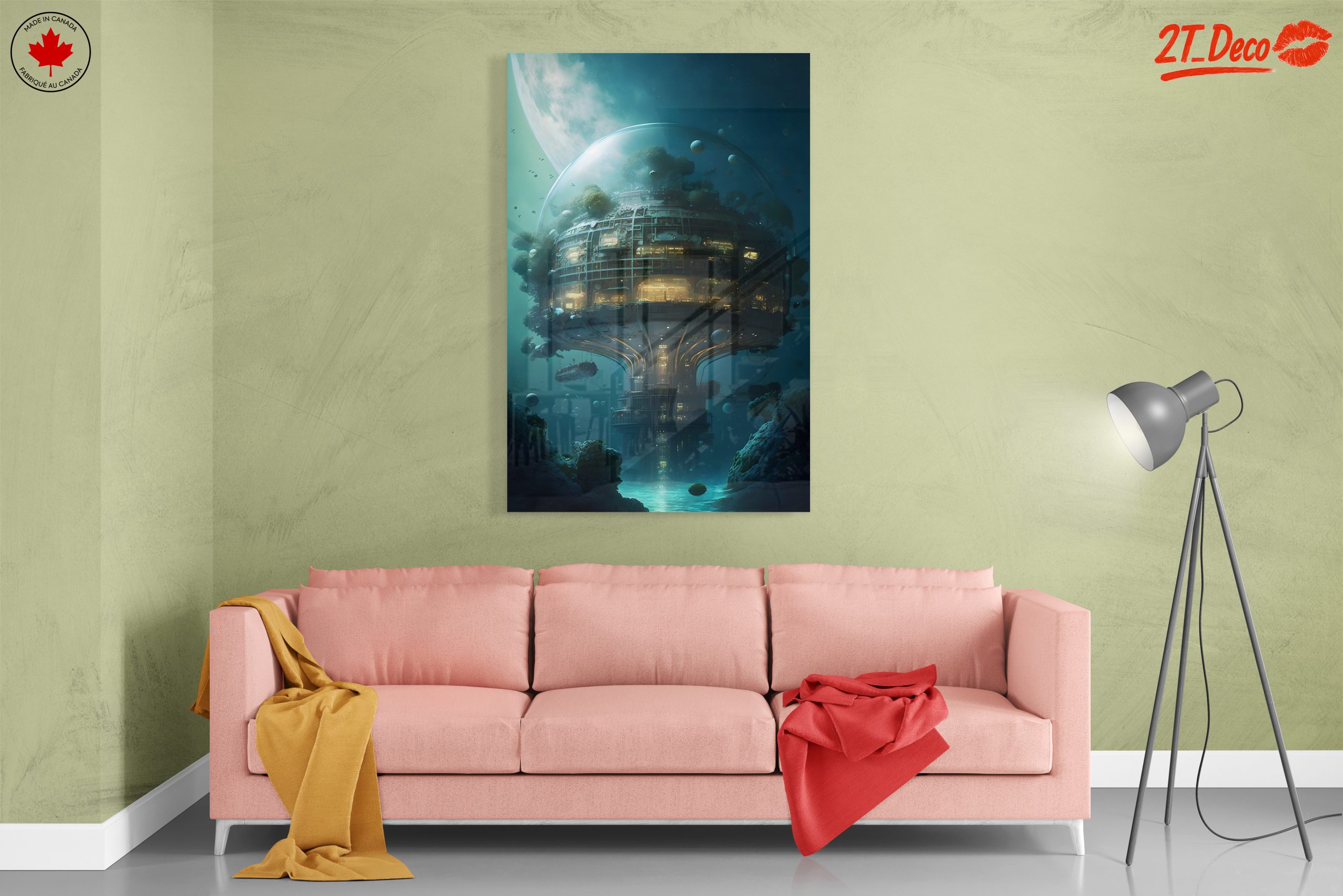 Futuristic Underwater Cityscape with Illuminated Structures - Image 7