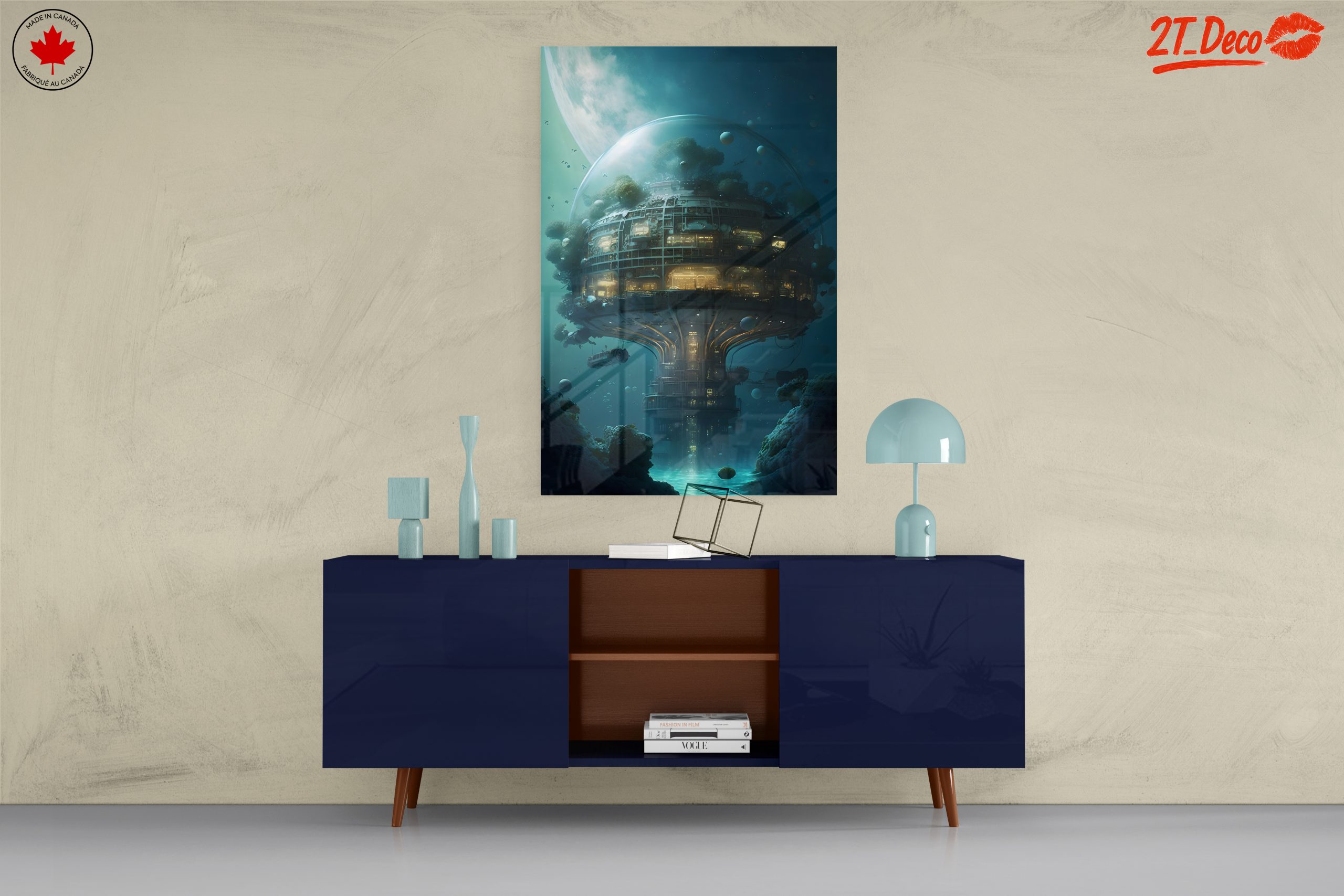 Futuristic Underwater Cityscape with Illuminated Structures - Image 8