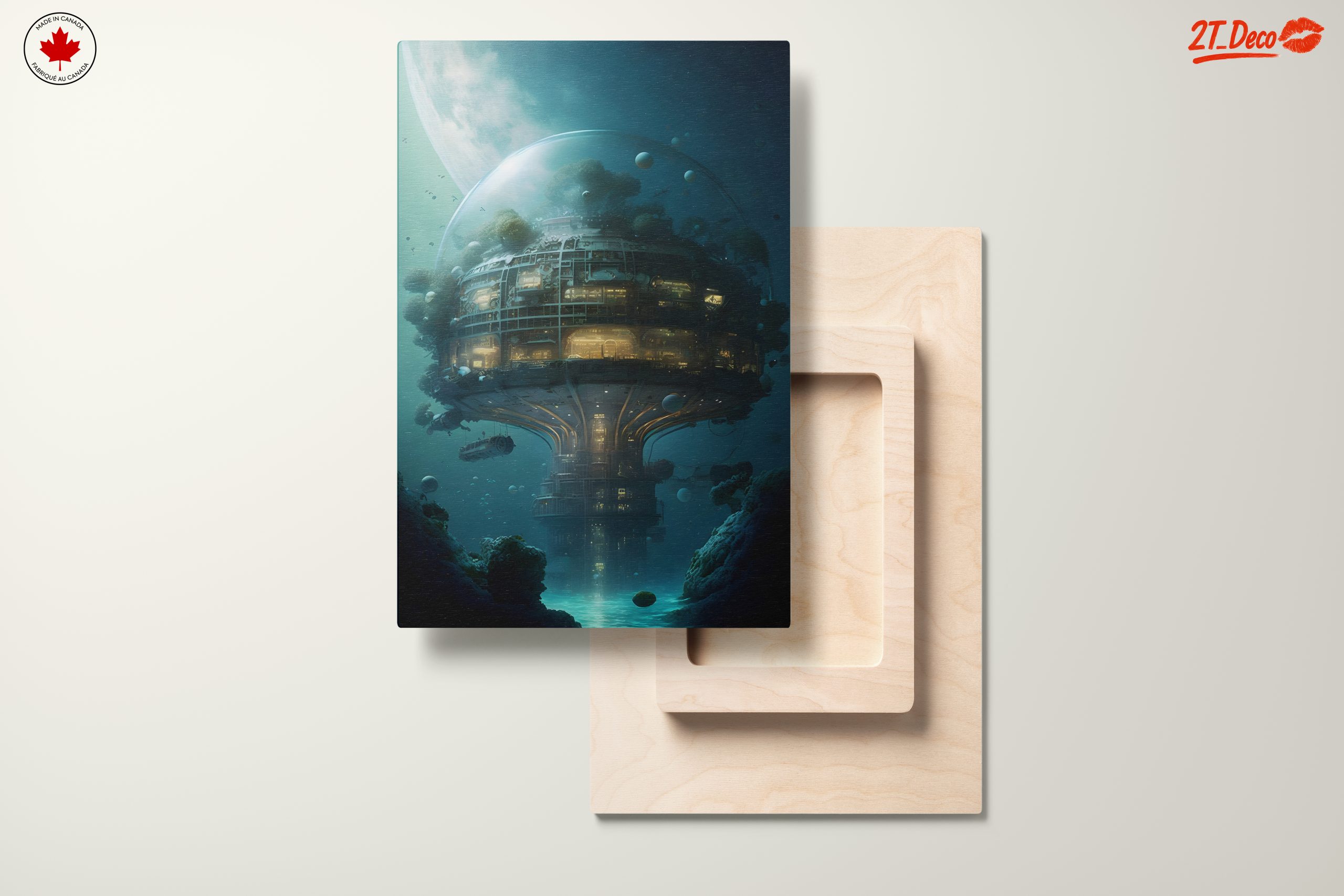 Futuristic Underwater Cityscape with Illuminated Structures - Image 11