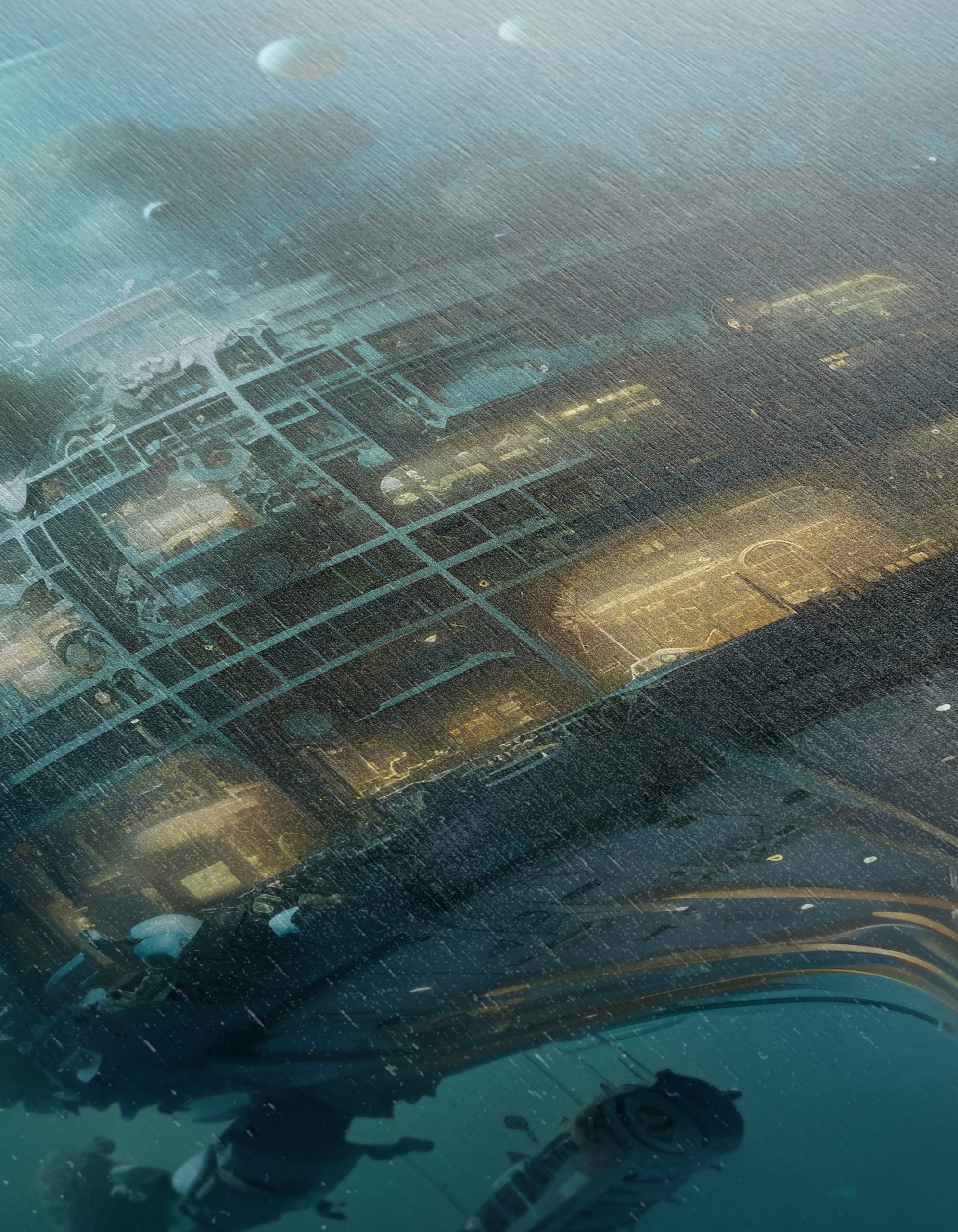 Futuristic Underwater Cityscape with Illuminated Structures - Image 12
