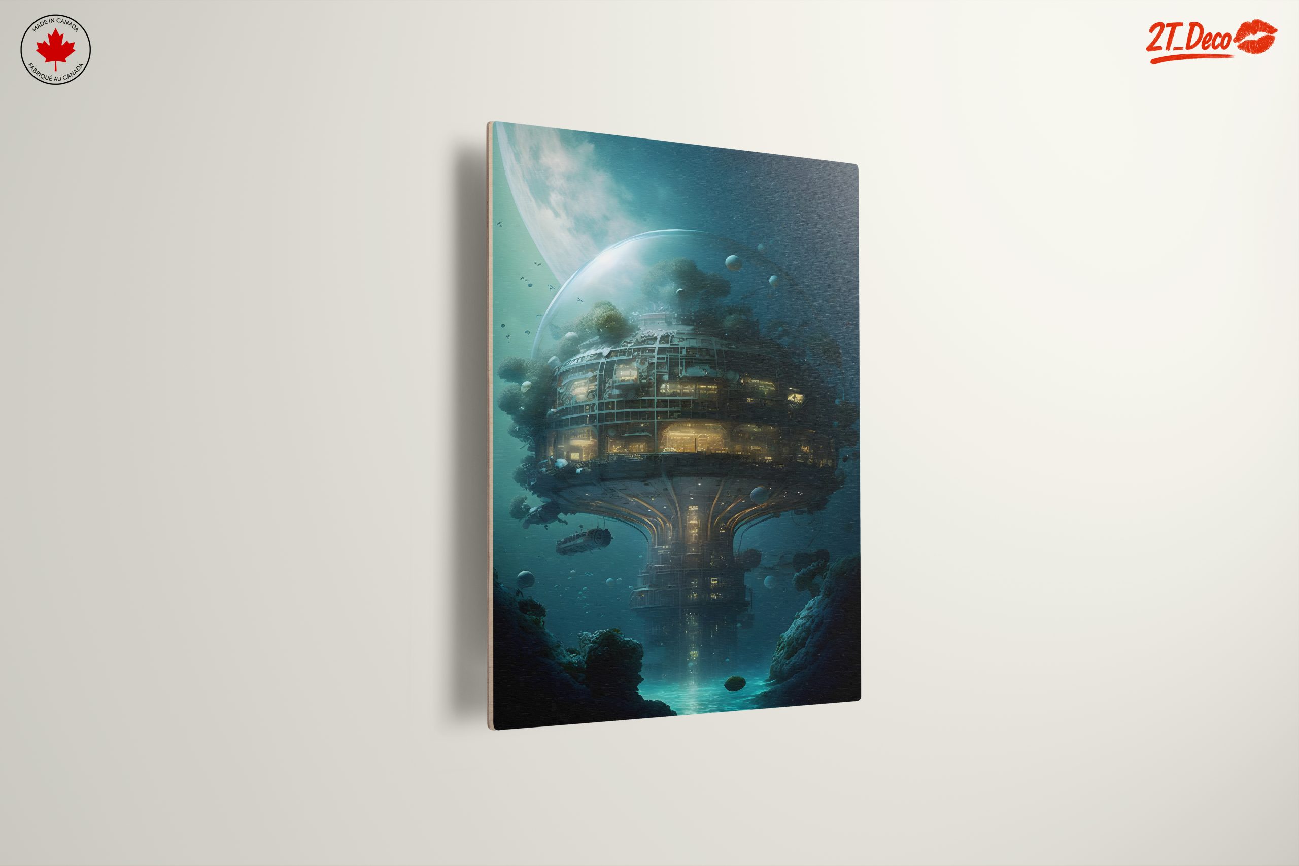 Futuristic Underwater Cityscape with Illuminated Structures - Image 13