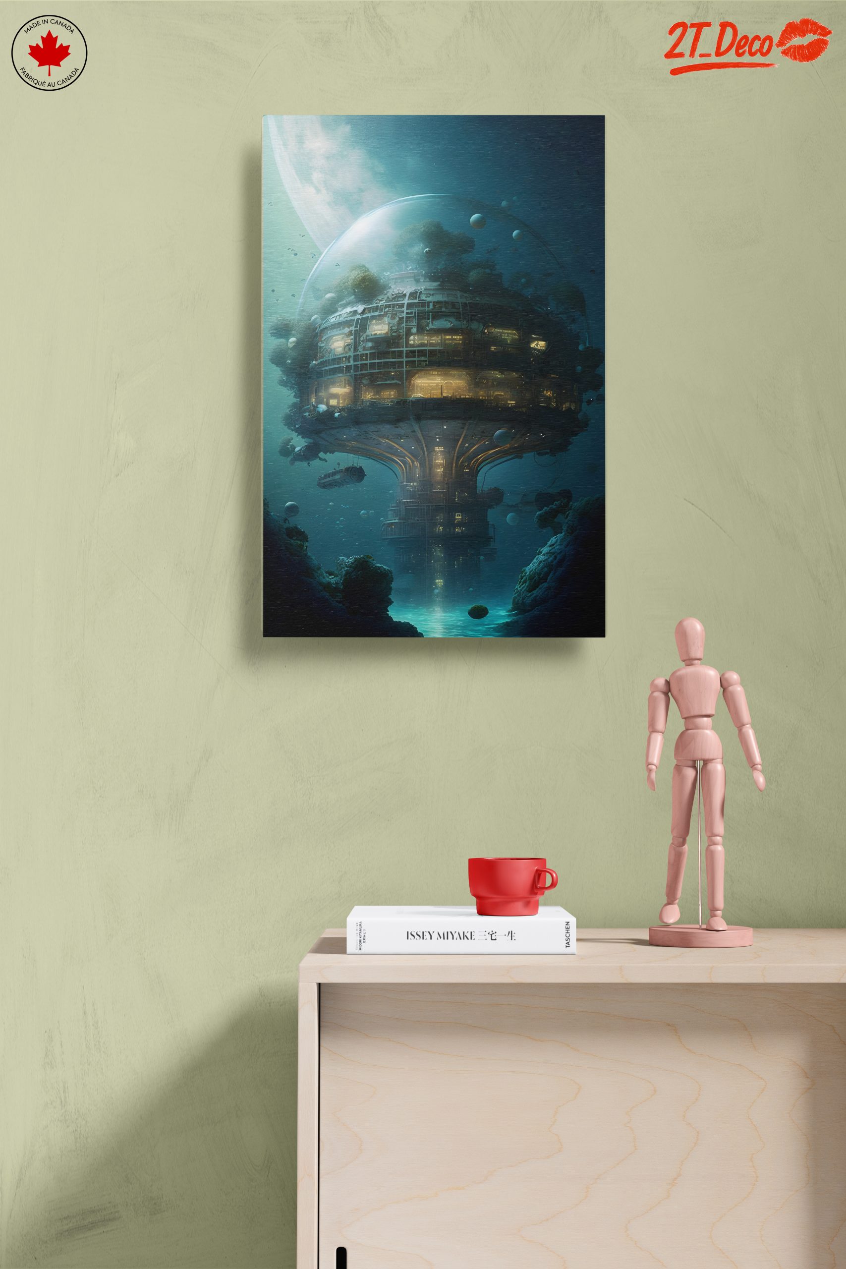 Futuristic Underwater Cityscape with Illuminated Structures - Image 14