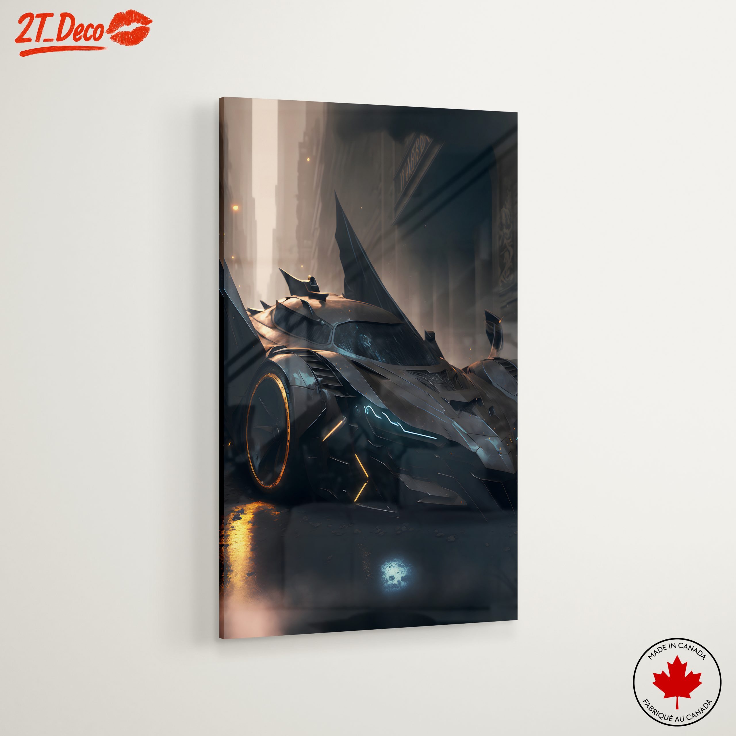 Futuristic Batmobile in Urban Setting - Image 6