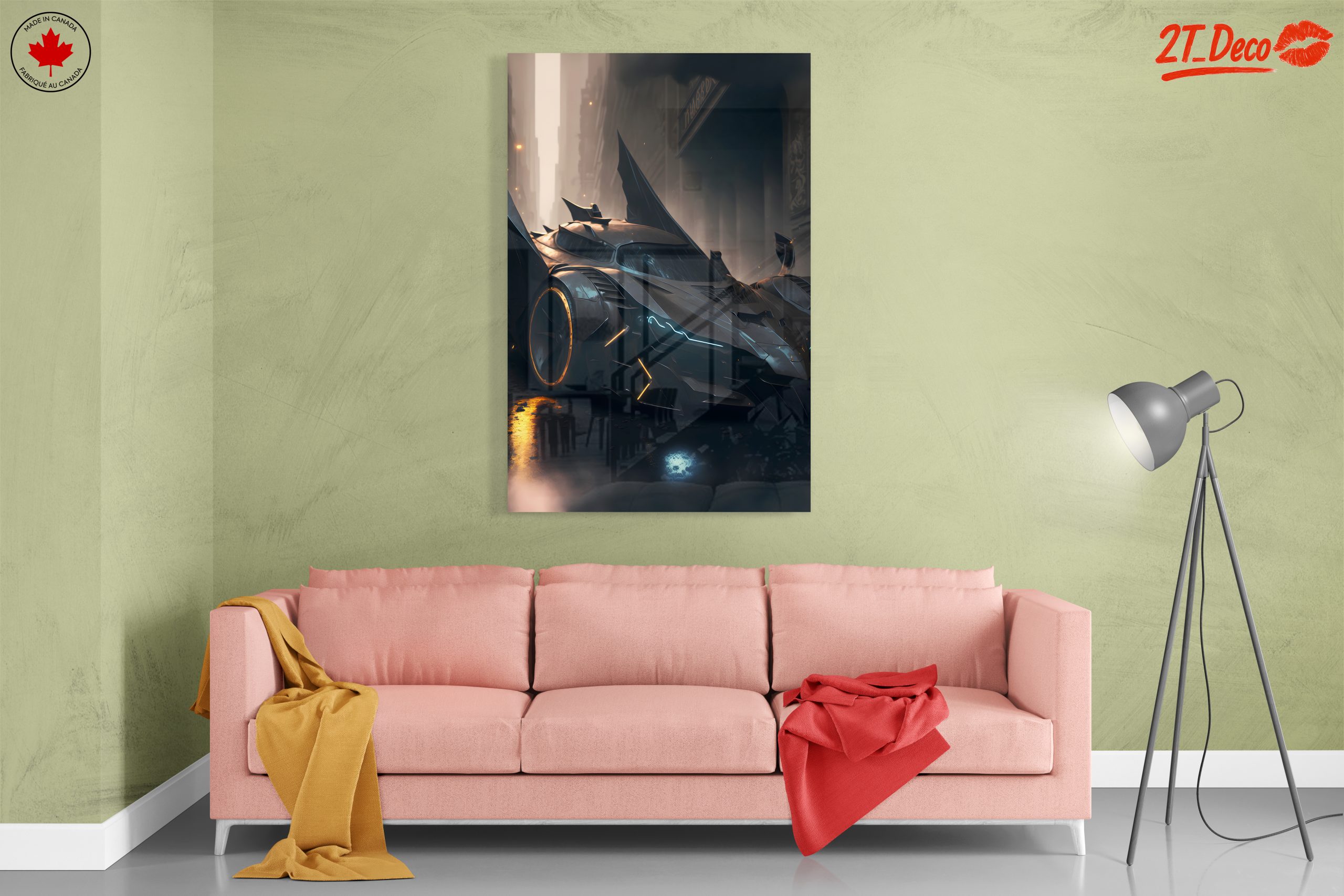 Futuristic Batmobile in Urban Setting - Image 7