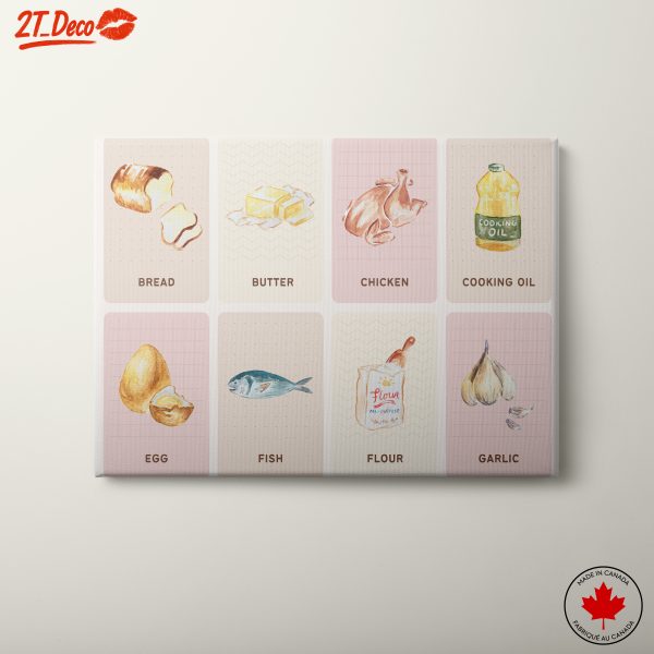 Charming Culinary Illustration Featuring Food Essentials