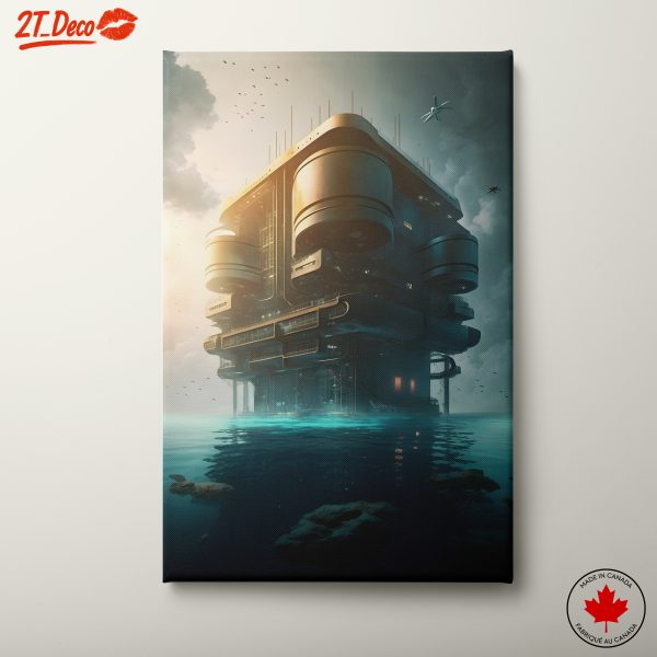 Futuristic Architectural Vision Over Water