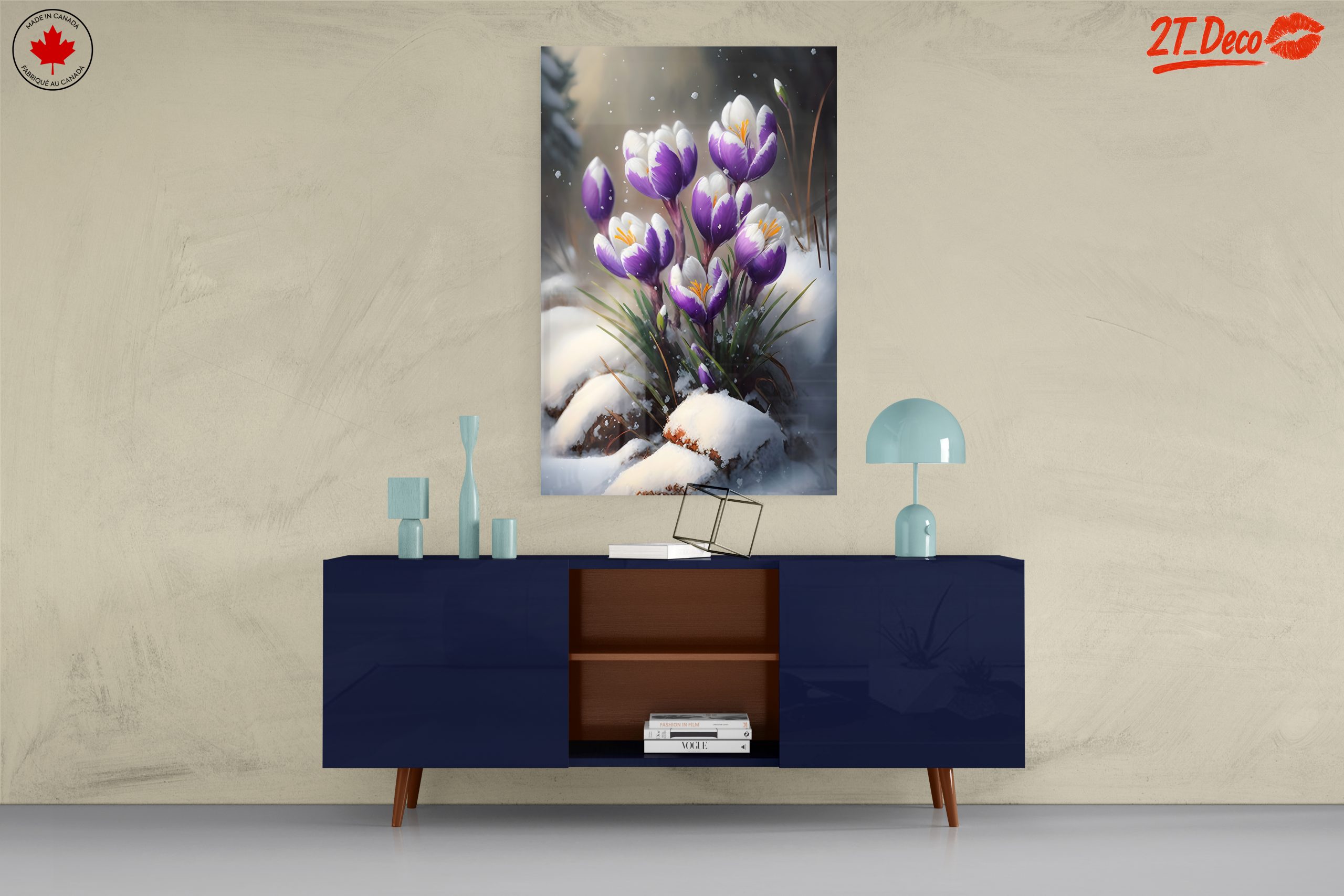Vibrant Crocus Flowers in Snow - Image 8