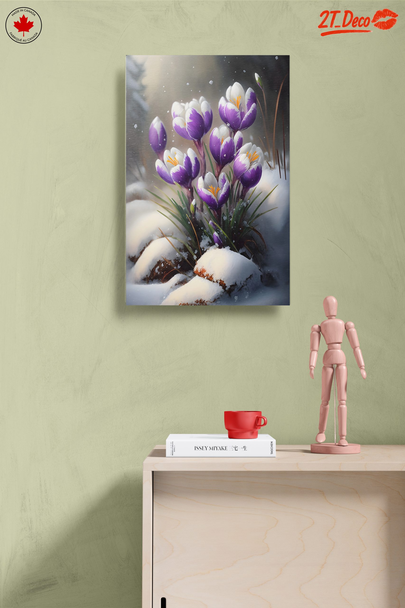Vibrant Crocus Flowers in Snow - Image 14