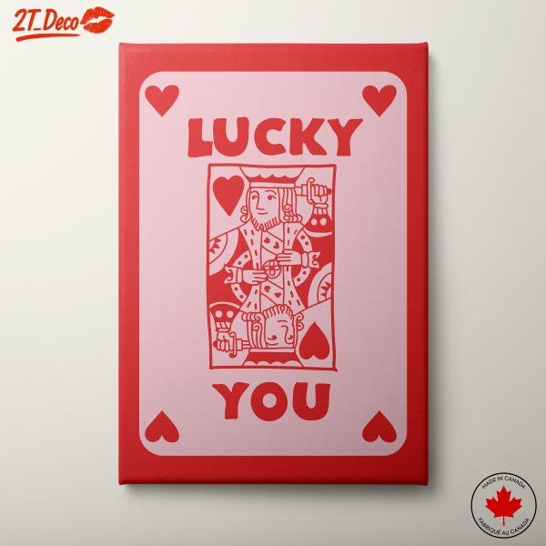 Lucky Card Design with Hearts