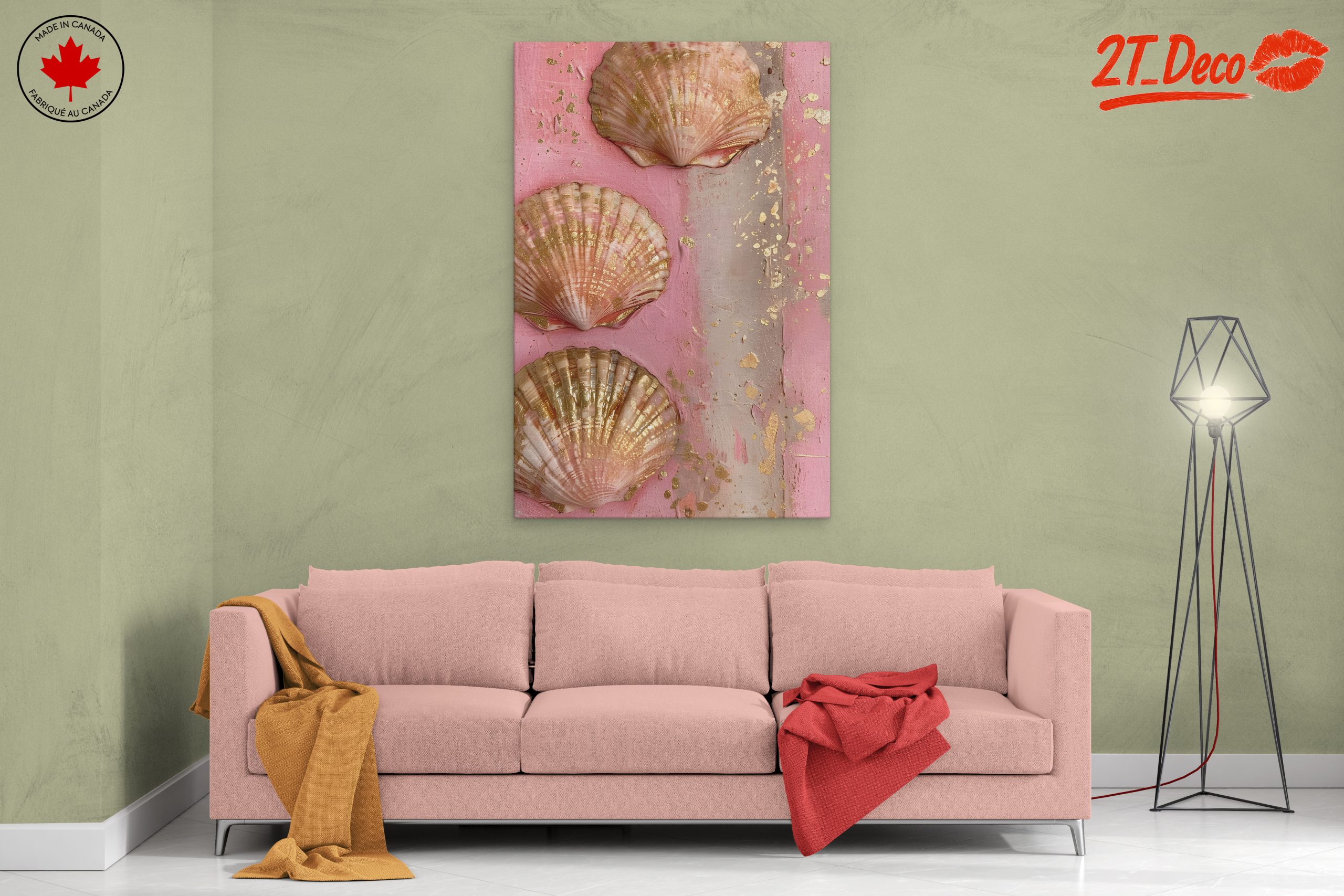 Elegant Seashell Botanical Art - Image 2