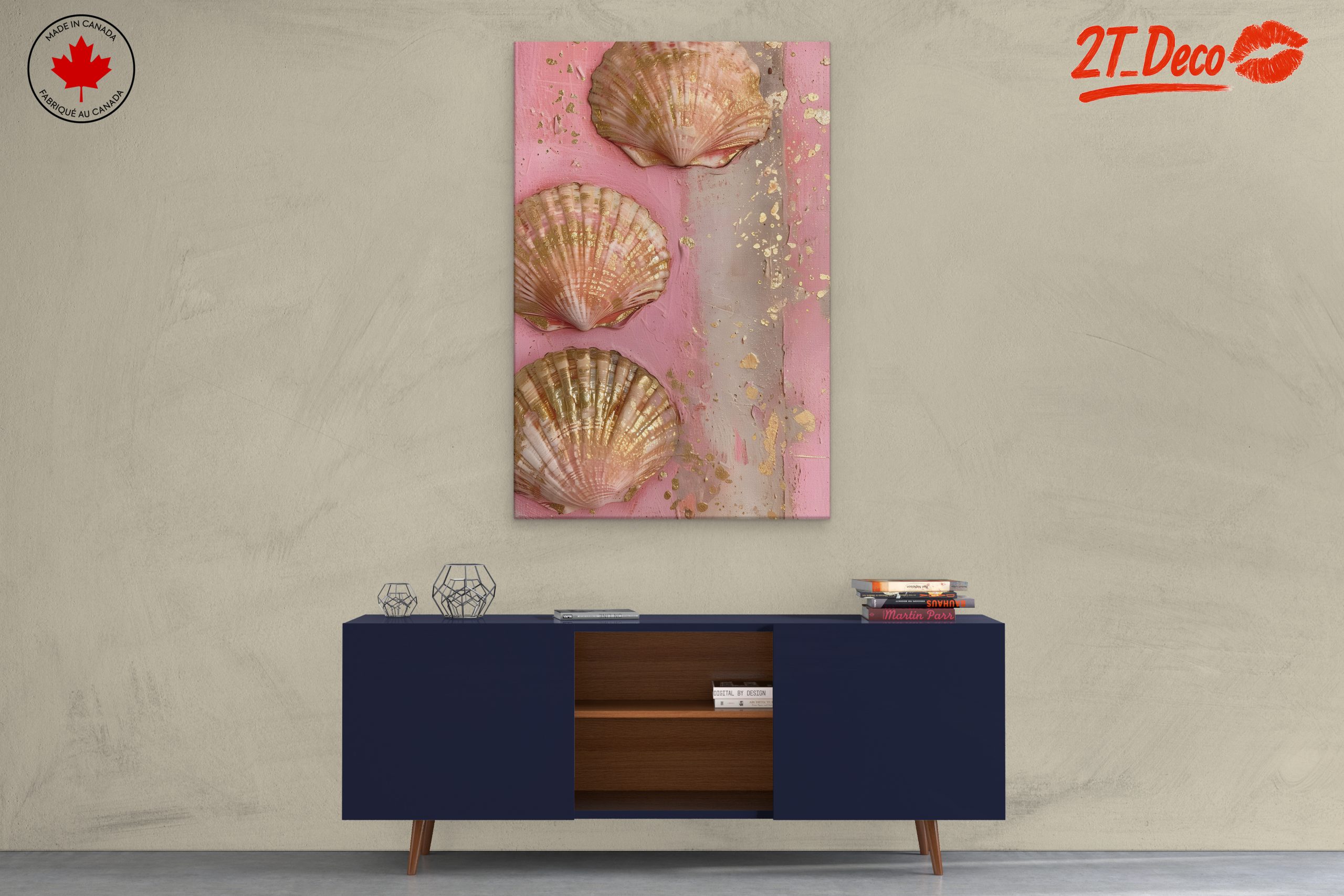 Elegant Seashell Botanical Art - Image 3