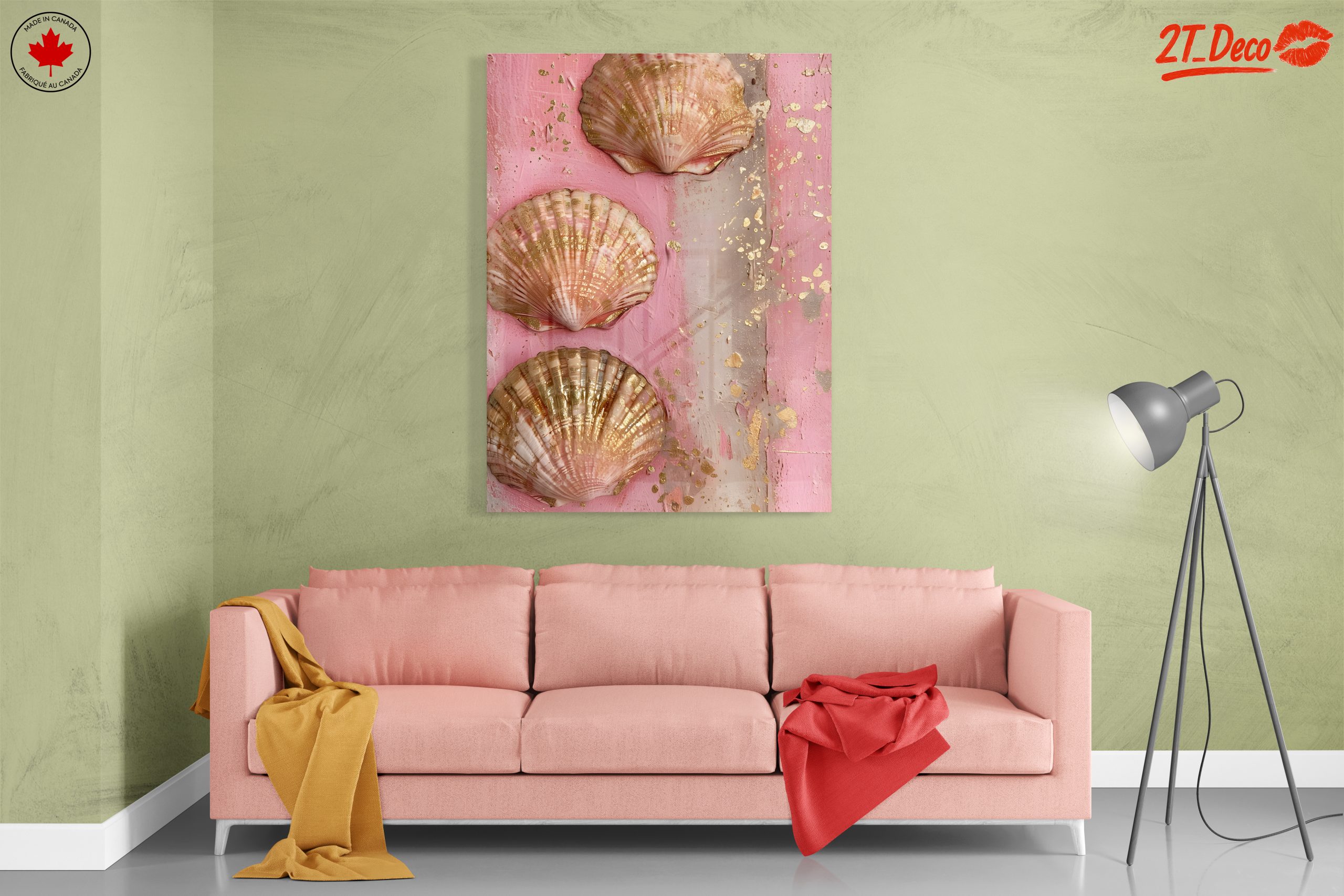 Elegant Seashell Botanical Art - Image 7