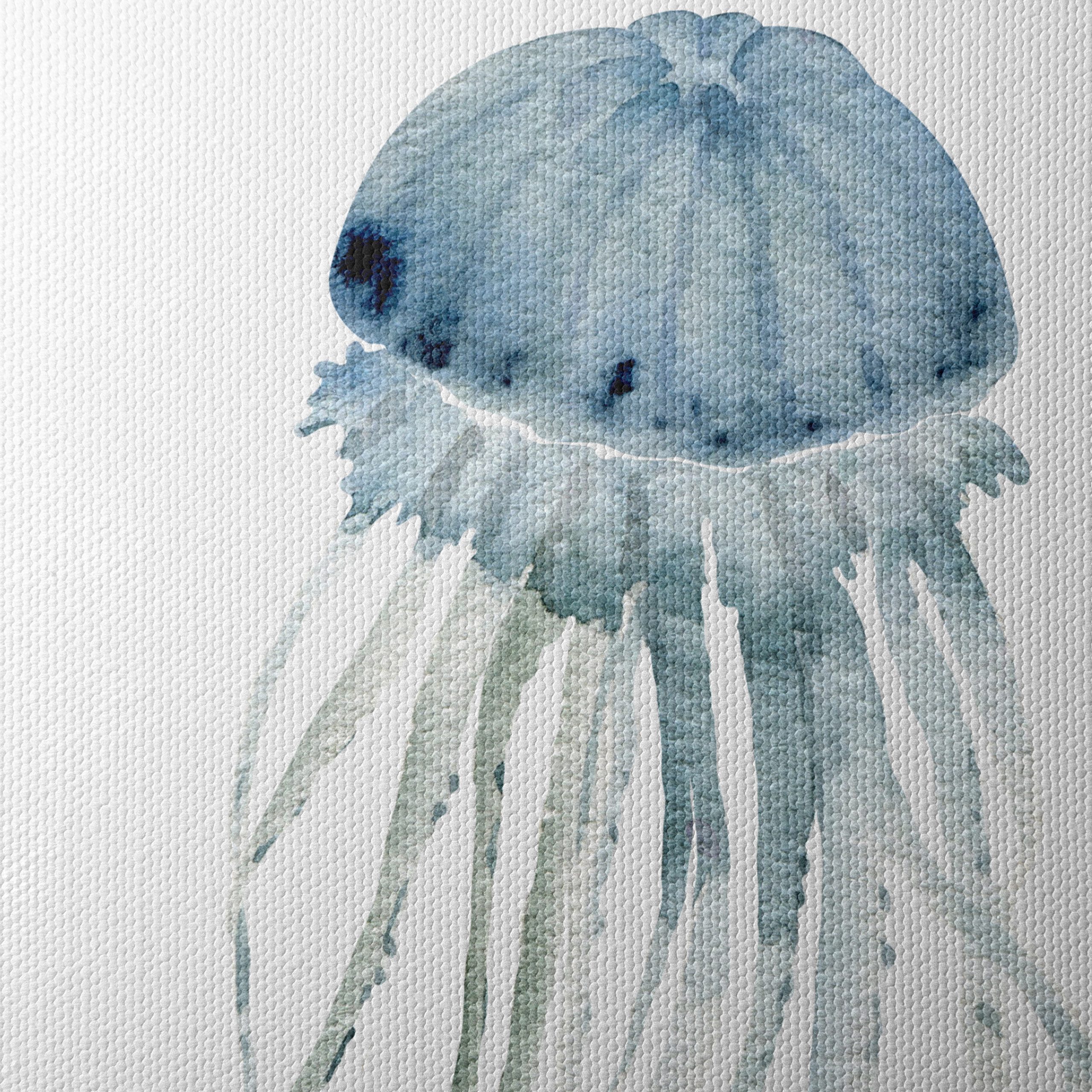 Abstract Jellyfish Watercolor Art 2 - Image 4
