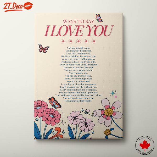 Ways to Say I Love You Inspirational Art