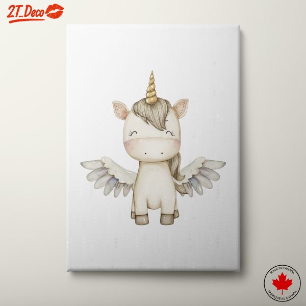 Whimsical Unicorn with Wings