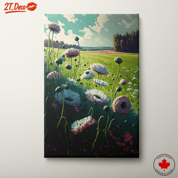 Lush Botanical Landscape with Flowers