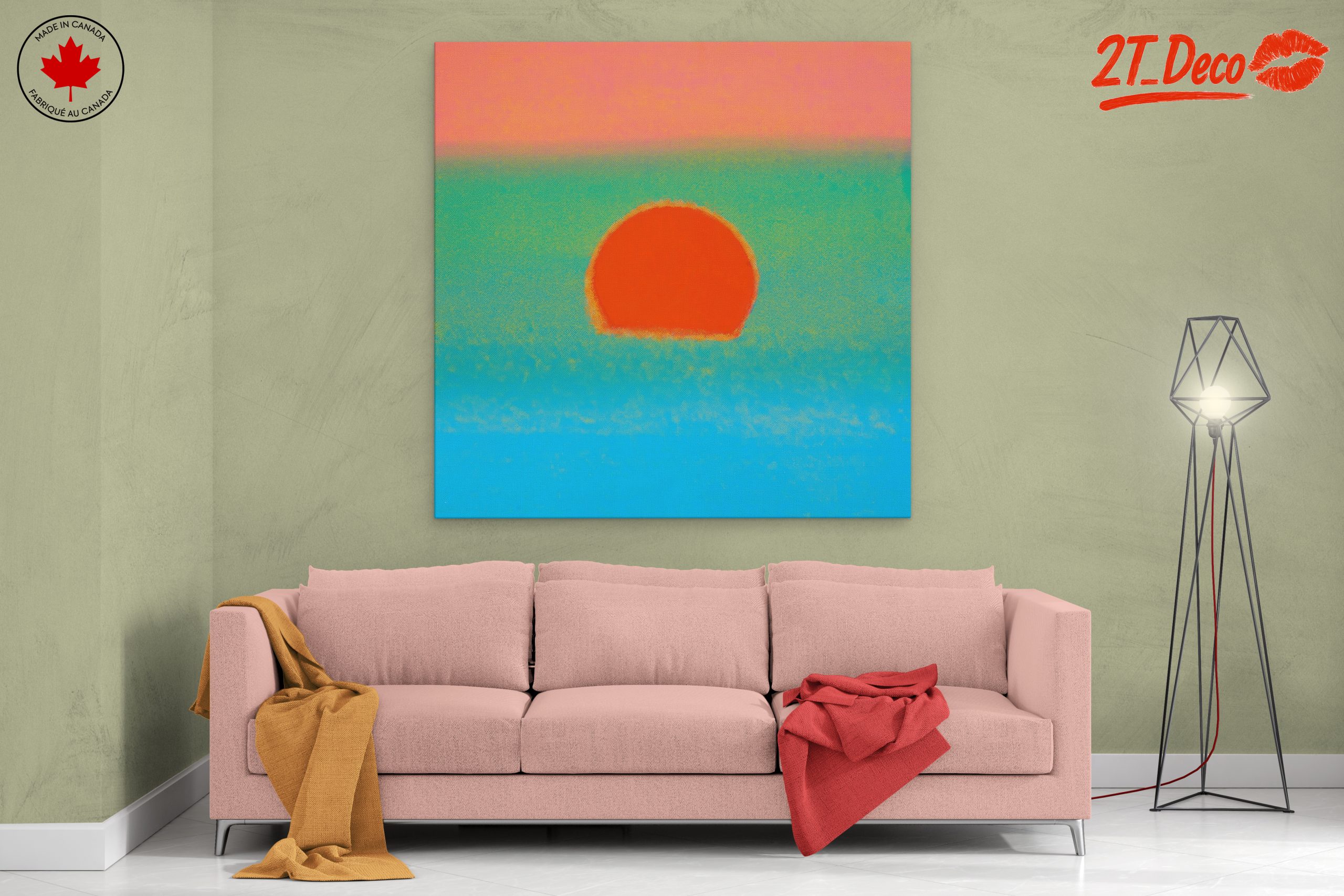 Vibrant Abstract Sunset with Cloud Elements - Image 2
