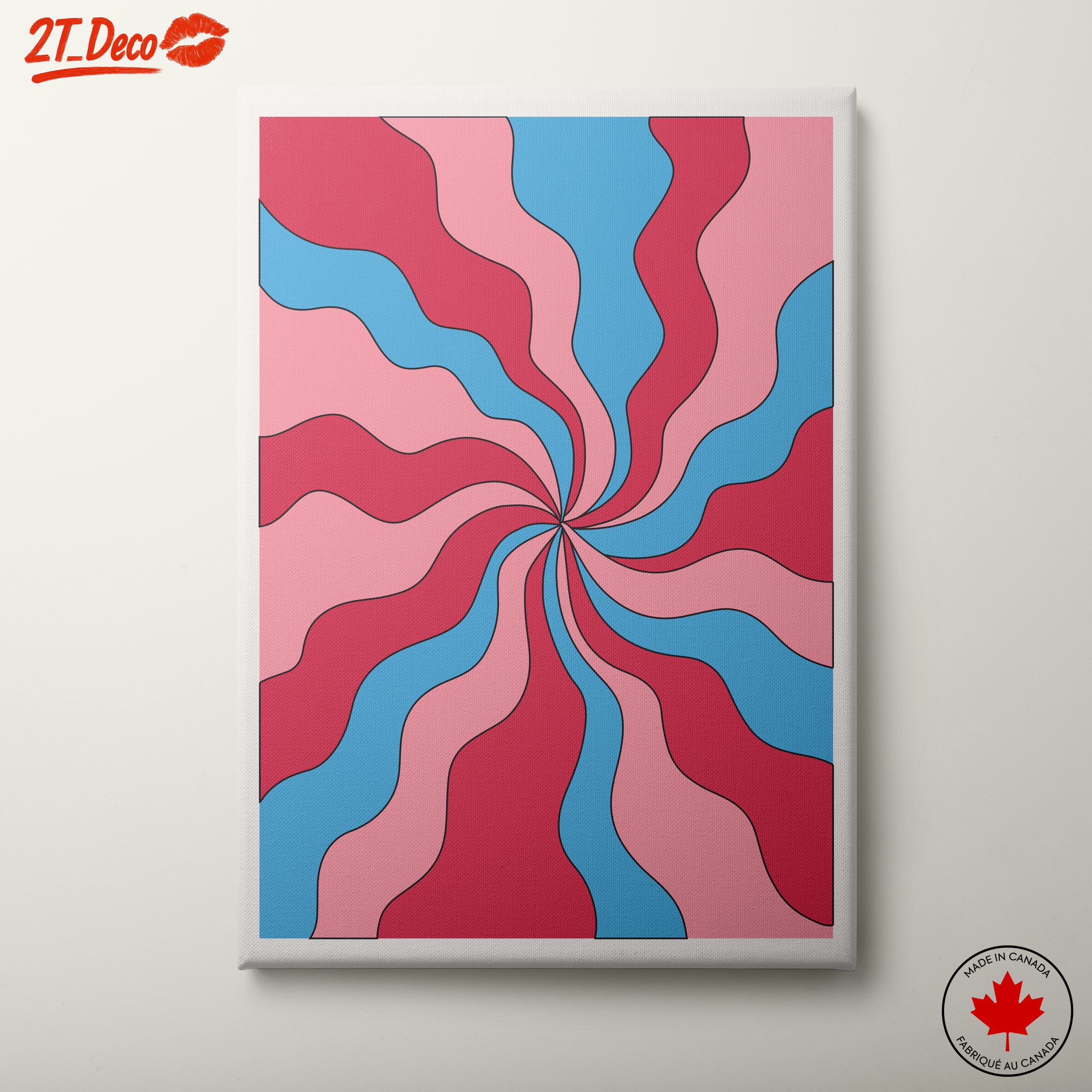 Dynamic Abstract Color Swirl Art