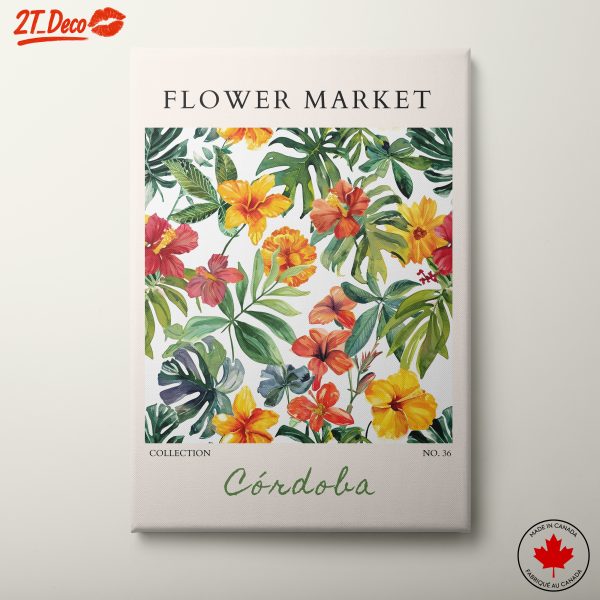 Tropical Botanical Flower Market Art