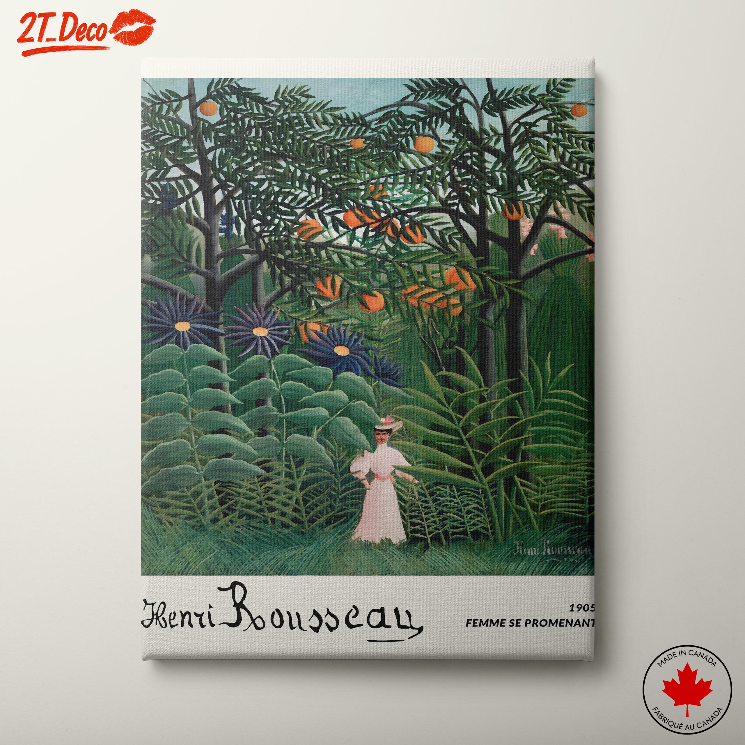 Feminine Figure in Lush Botanical Scene